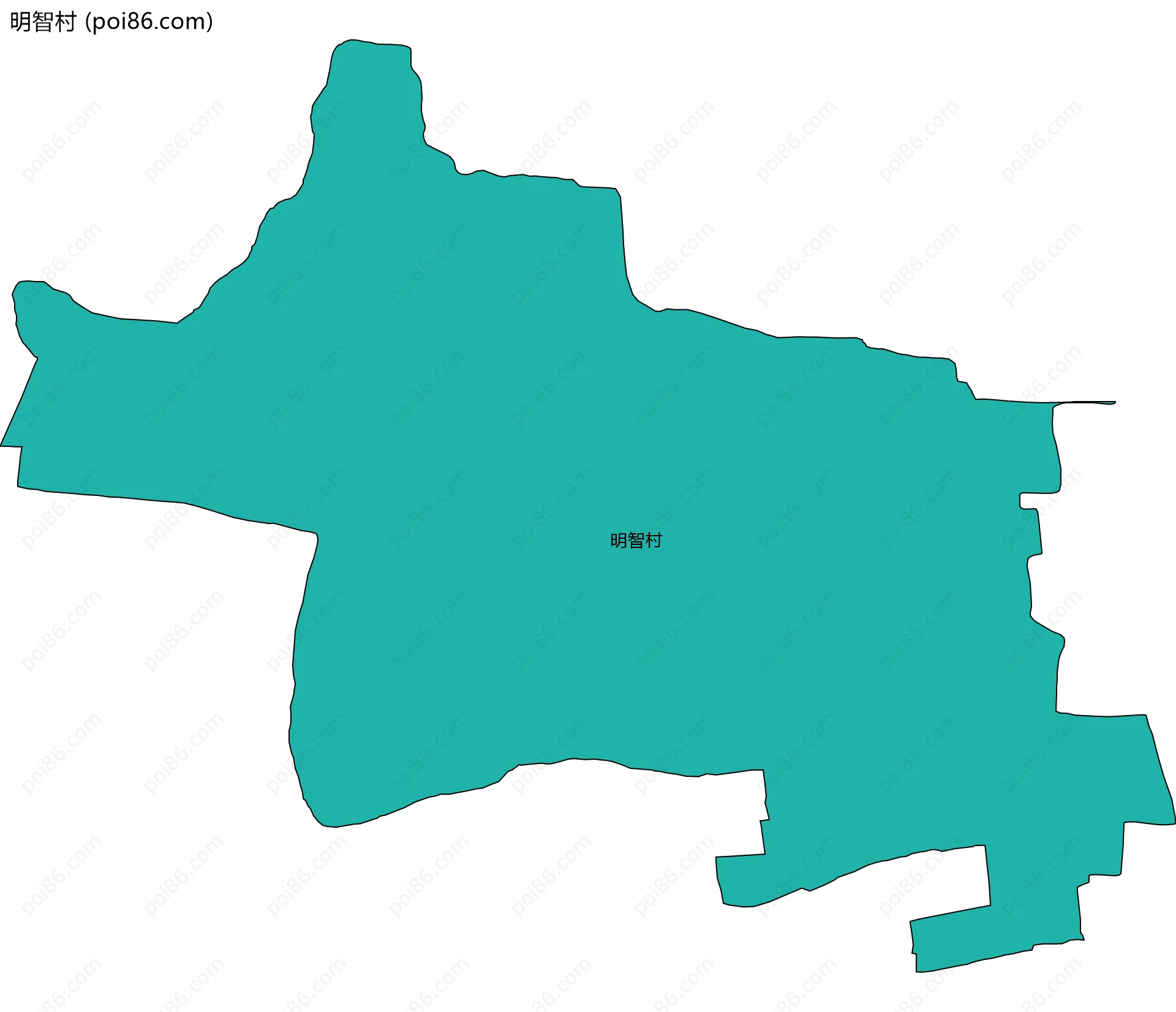 明智村边界地图
