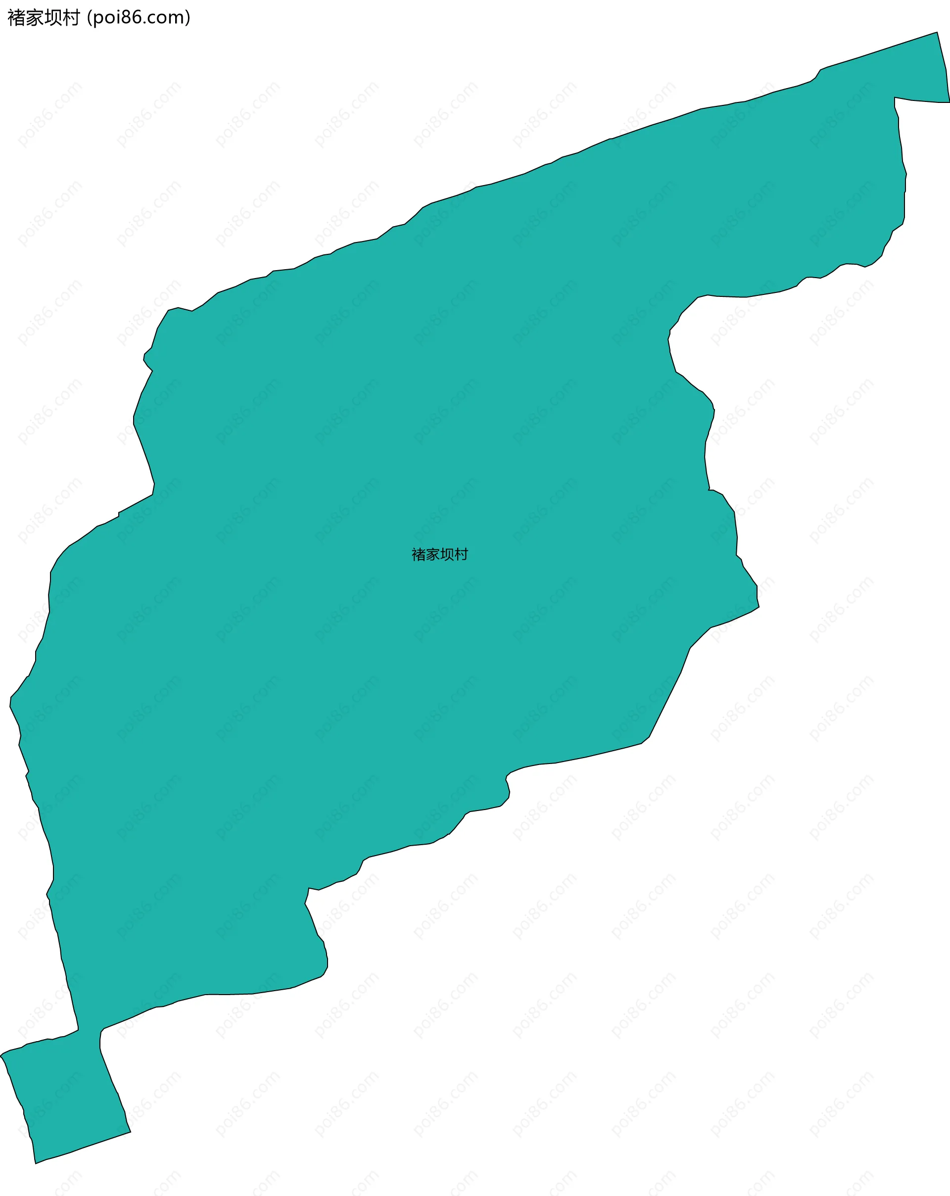 褚家坝村边界地图