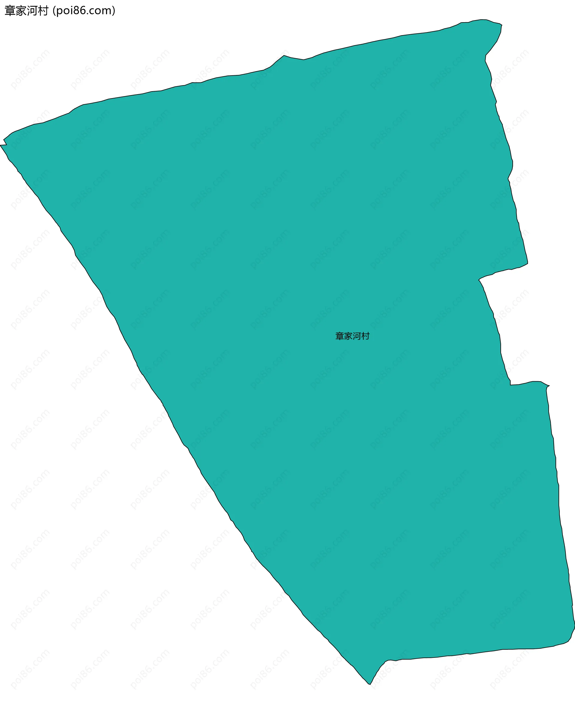 章家河村边界地图