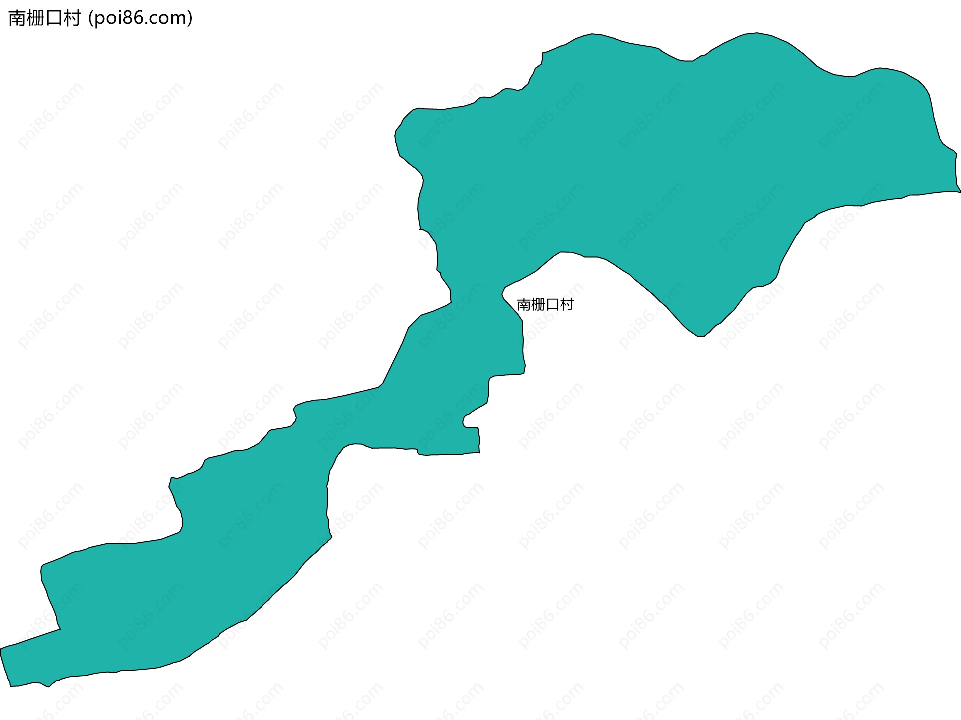 南栅口村边界地图