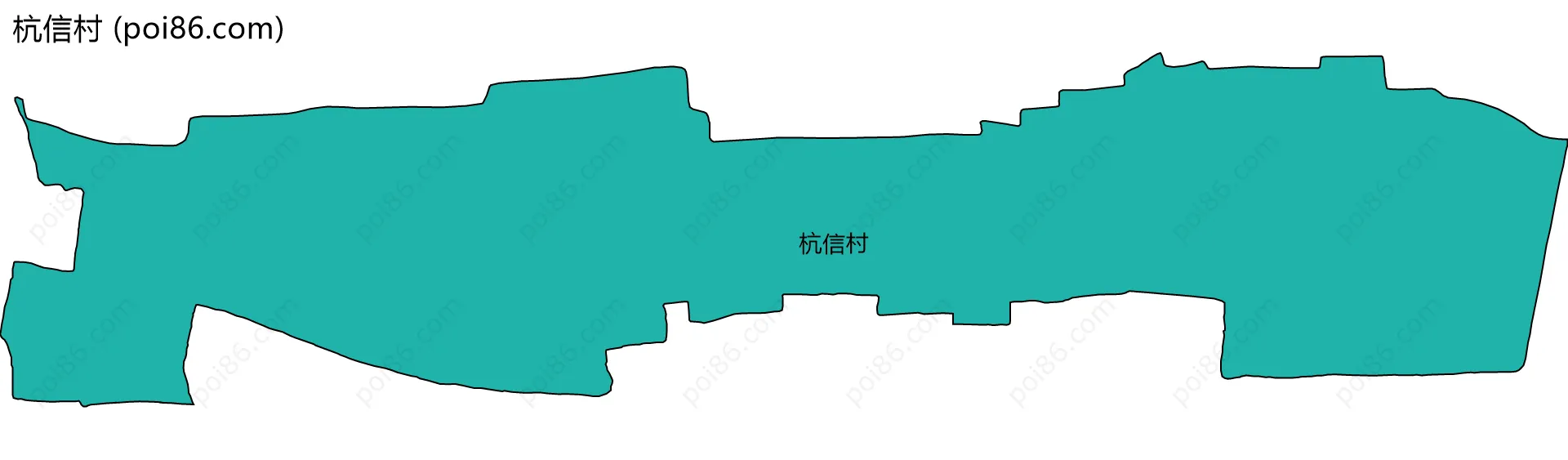 杭信村边界地图