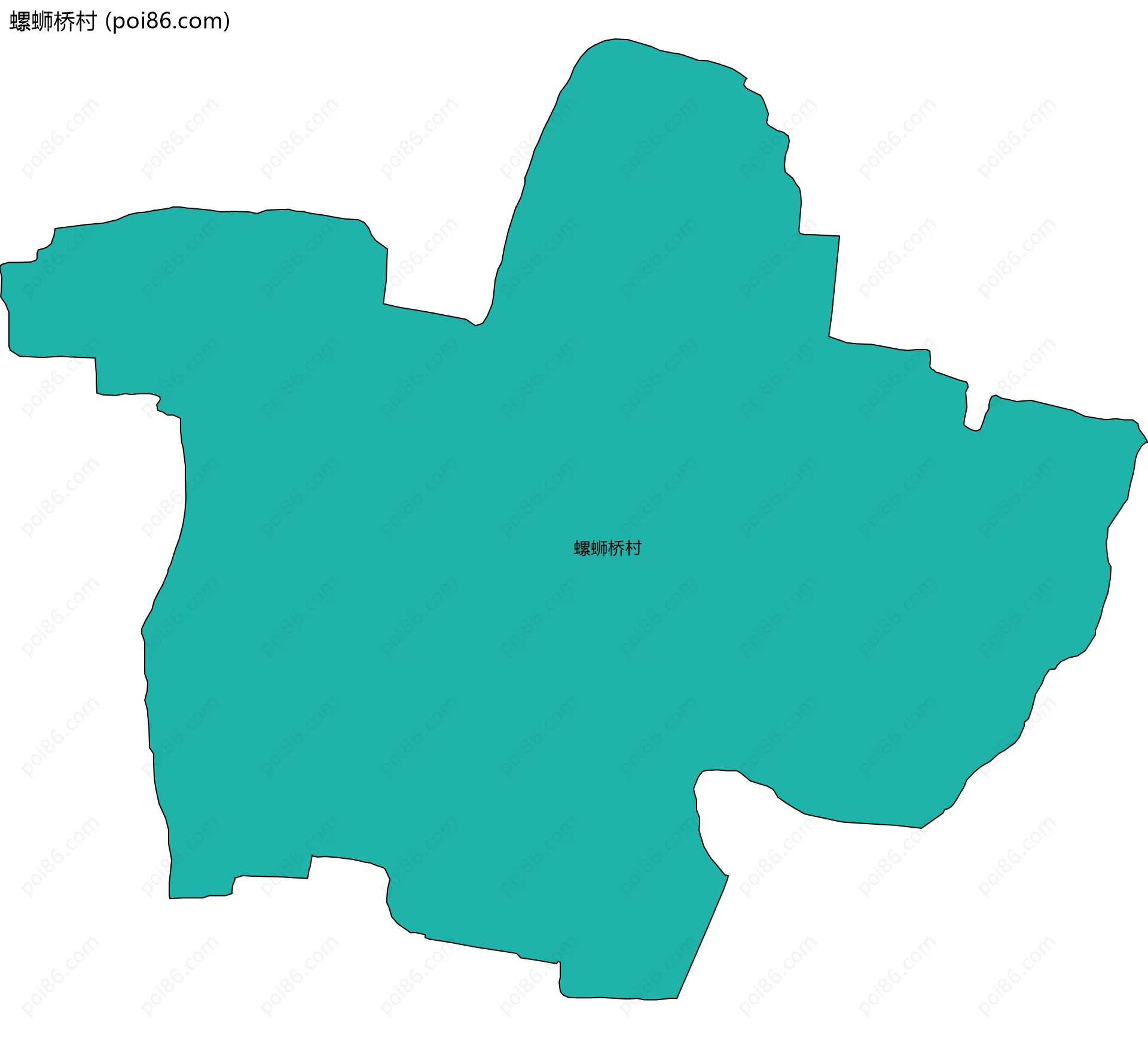 螺蛳桥村边界地图