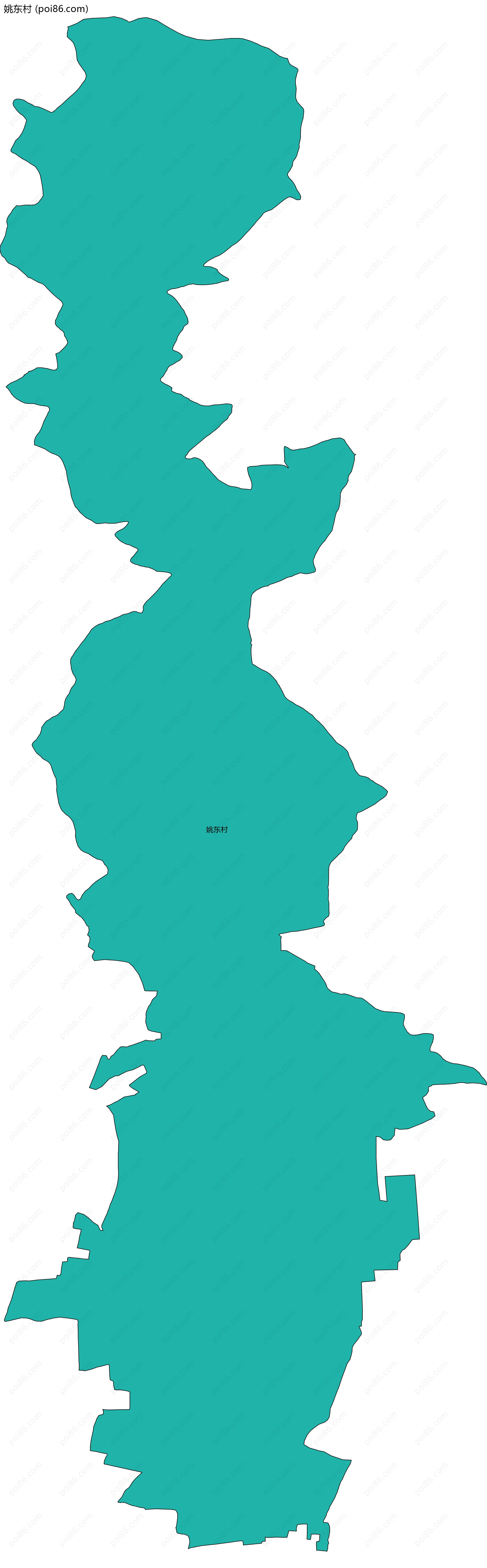 姚东村边界地图