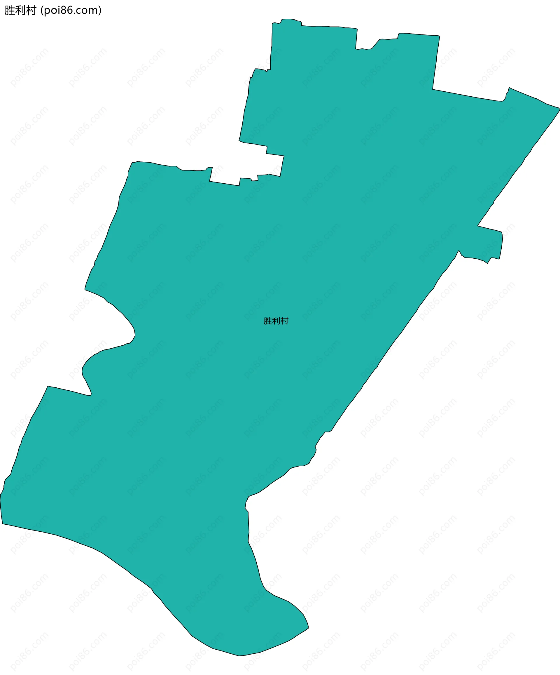 胜利村边界地图