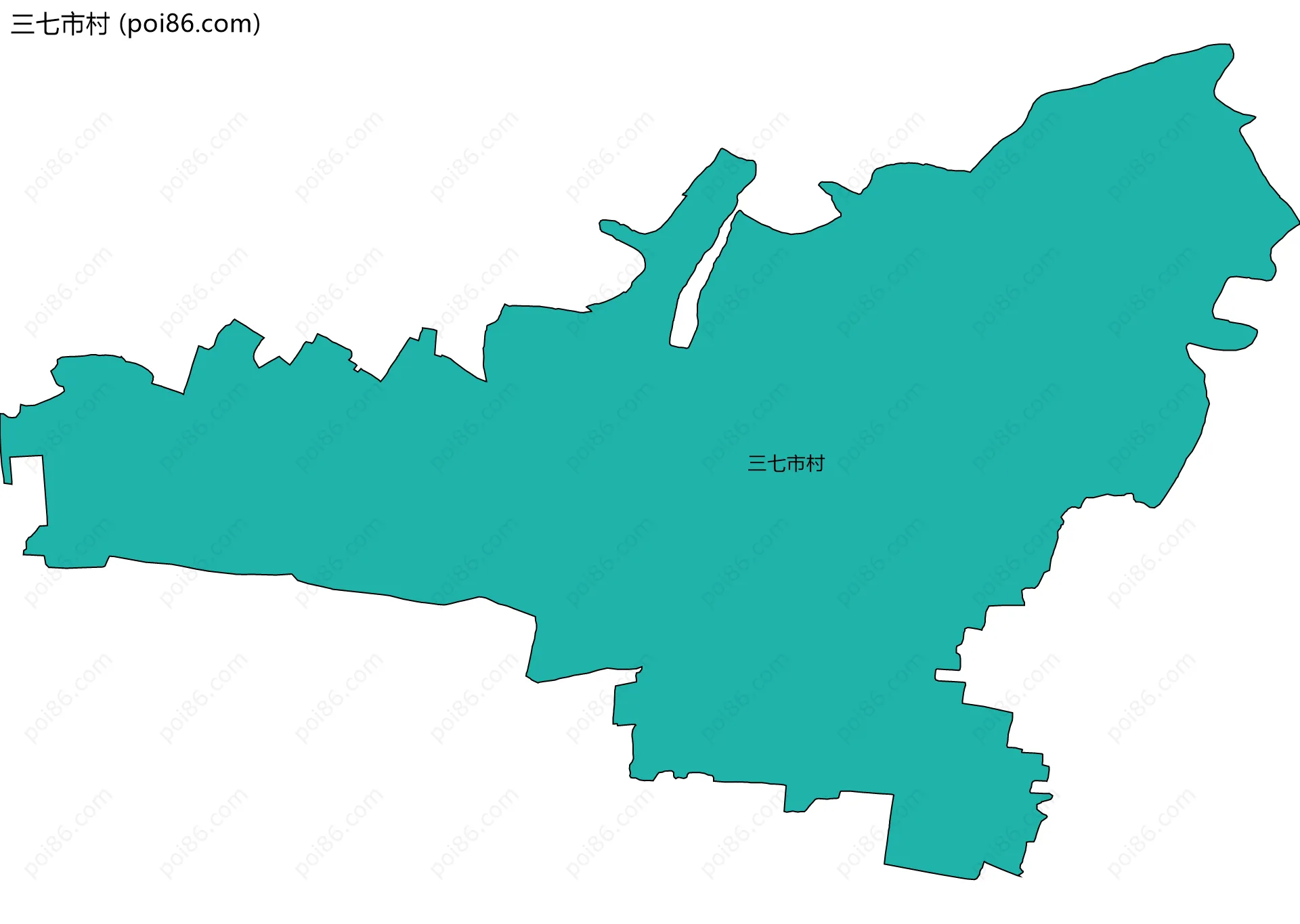 三七市村边界地图