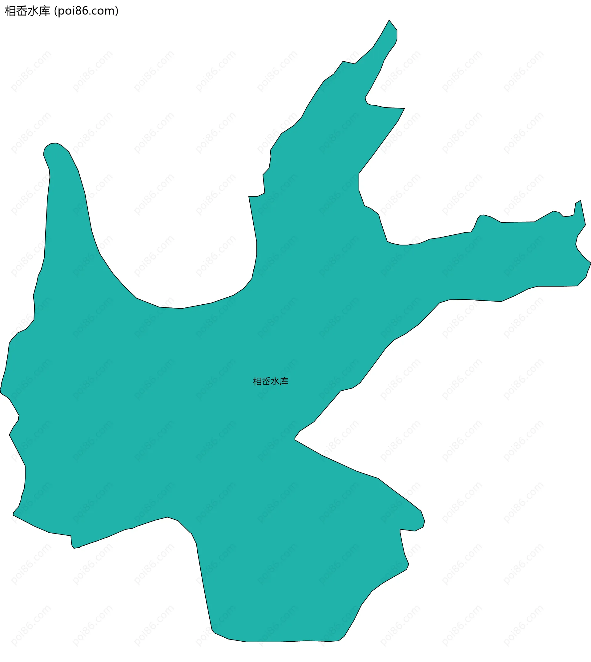 相岙水库边界地图