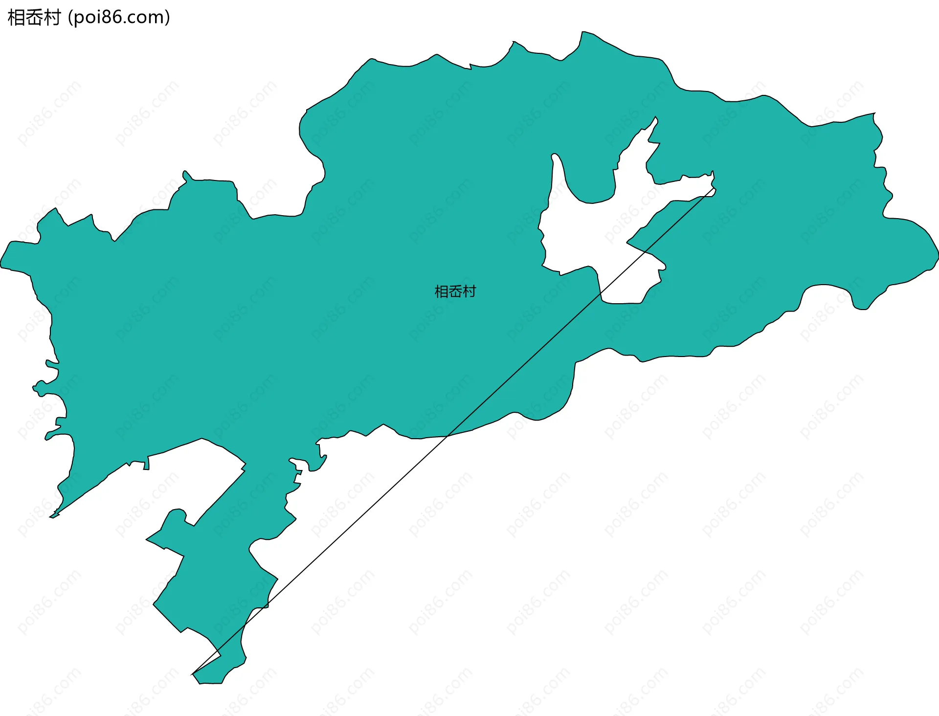 相岙村边界地图