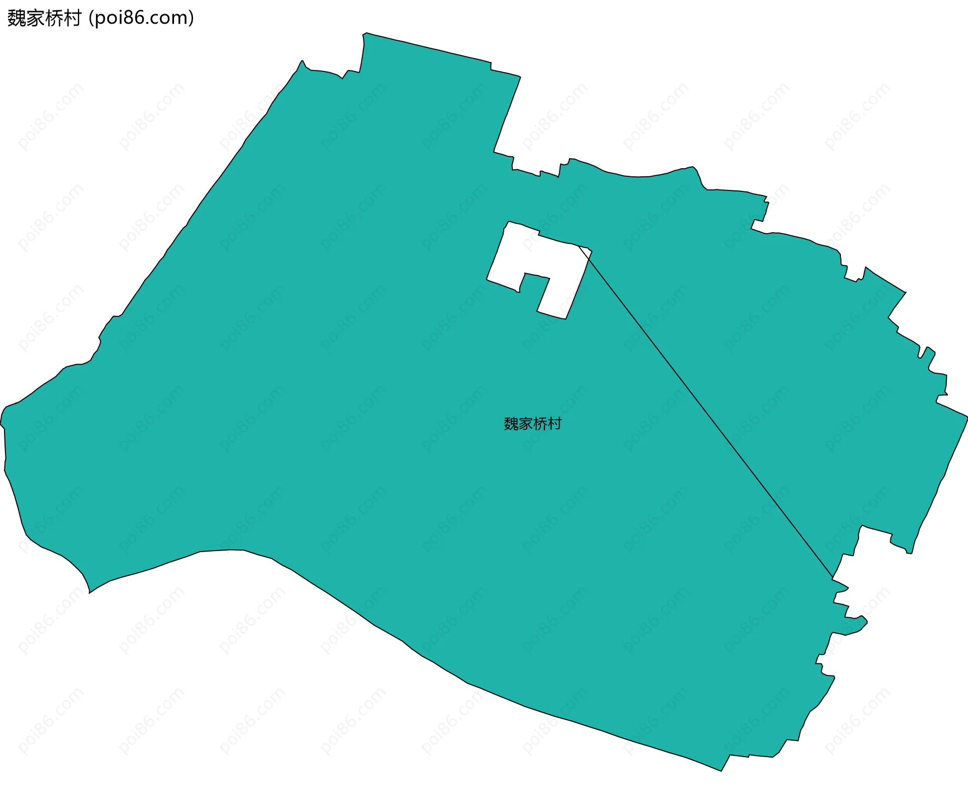 魏家桥村边界地图