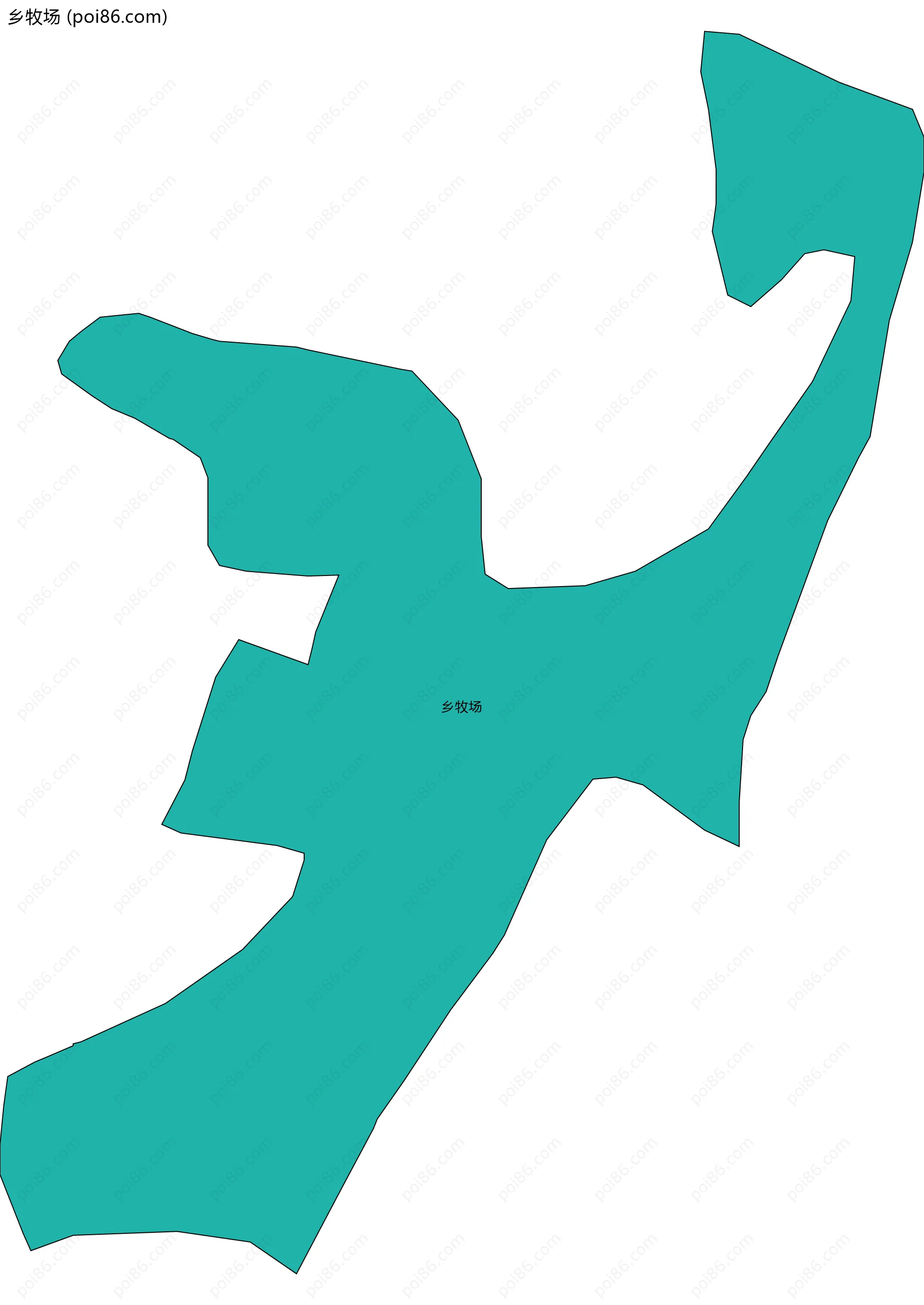 乡牧场边界地图