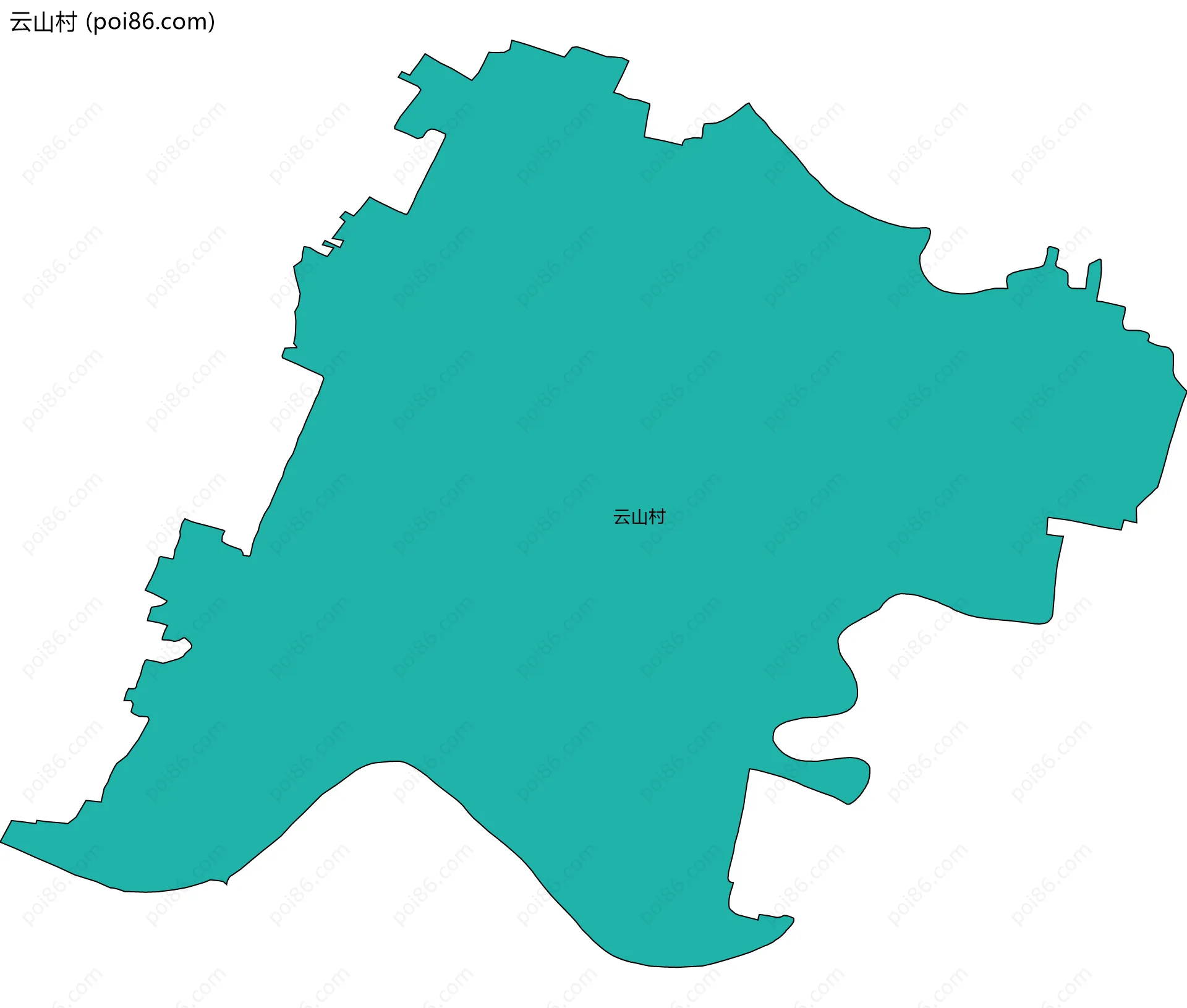 云山村边界地图