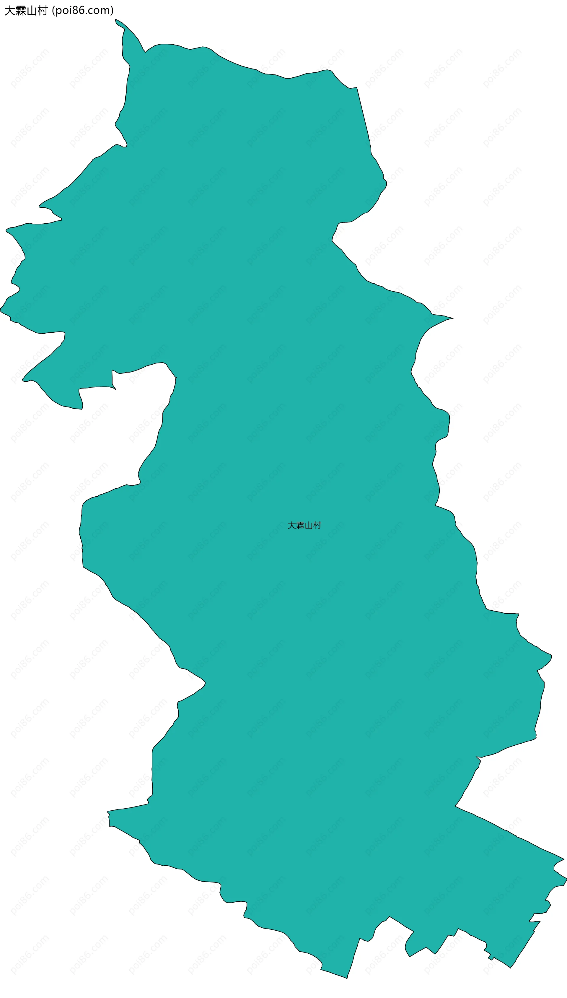 大霖山村边界地图