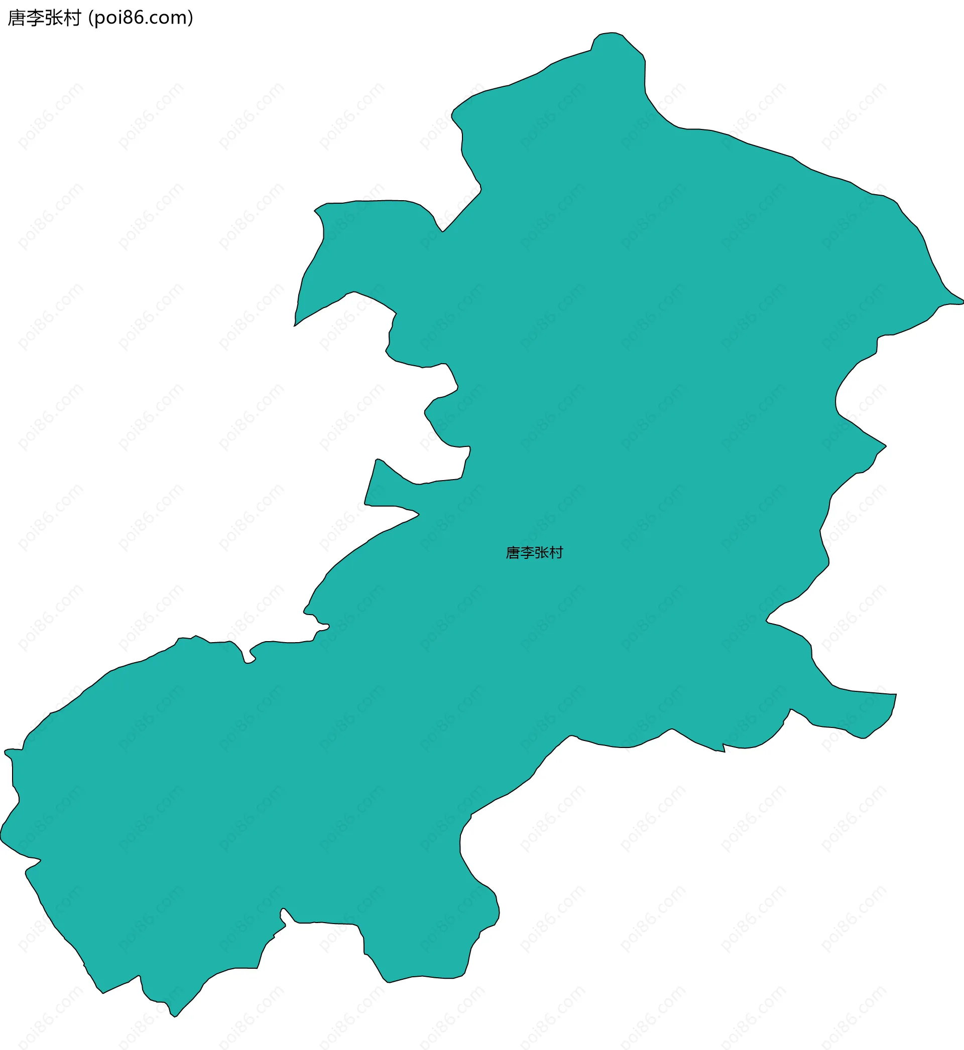 唐李张村边界地图