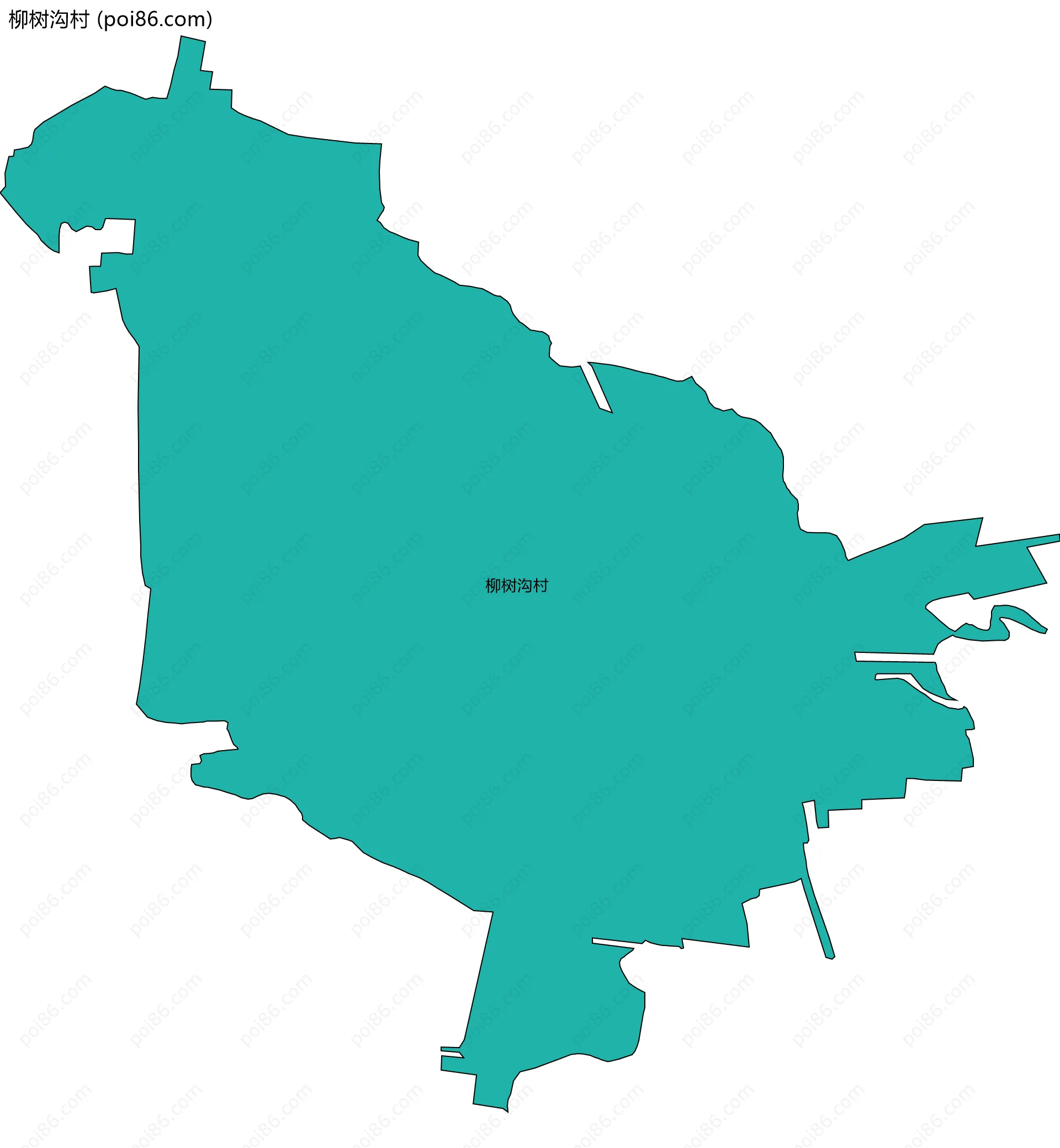 柳树沟村边界地图