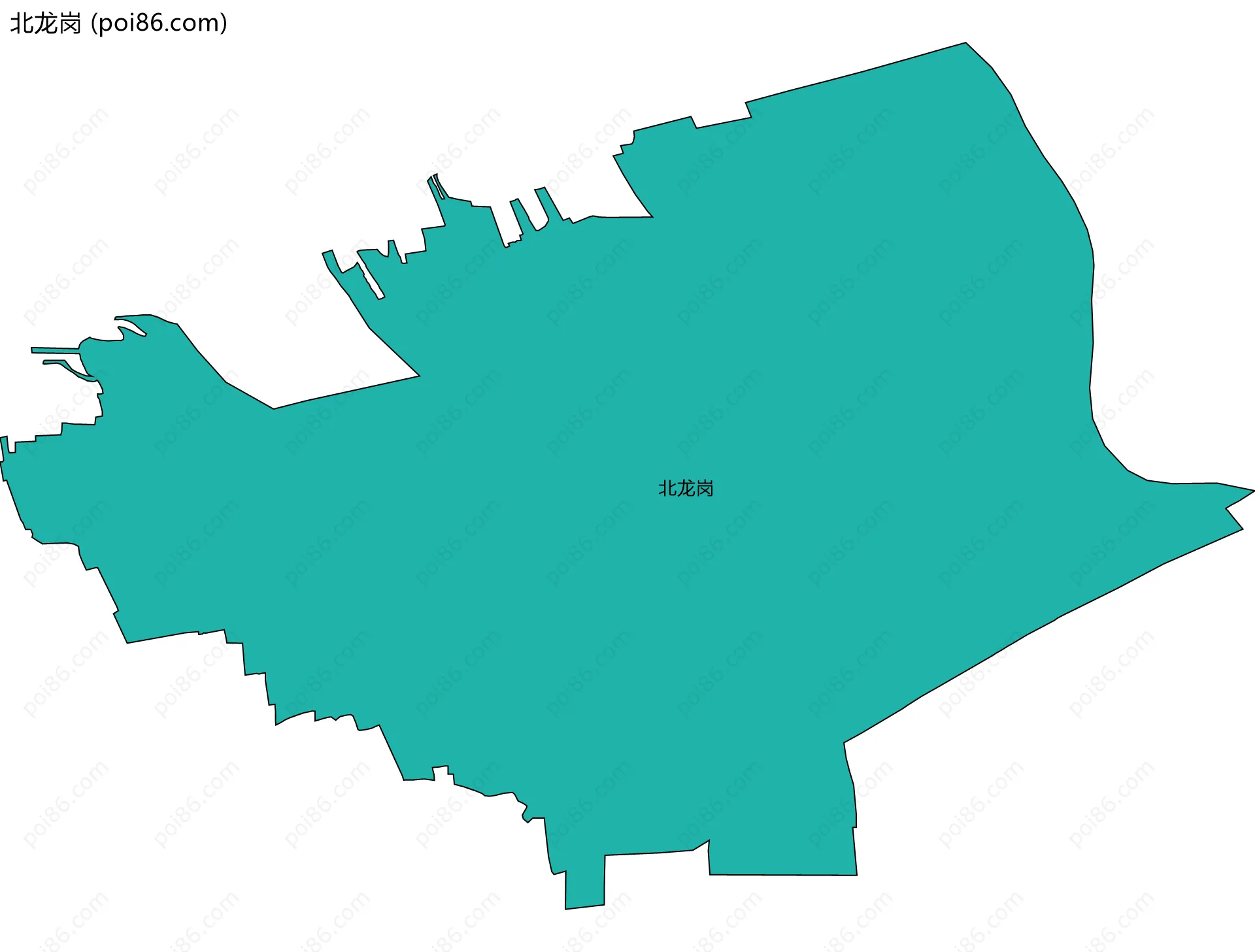 北龙岗边界地图
