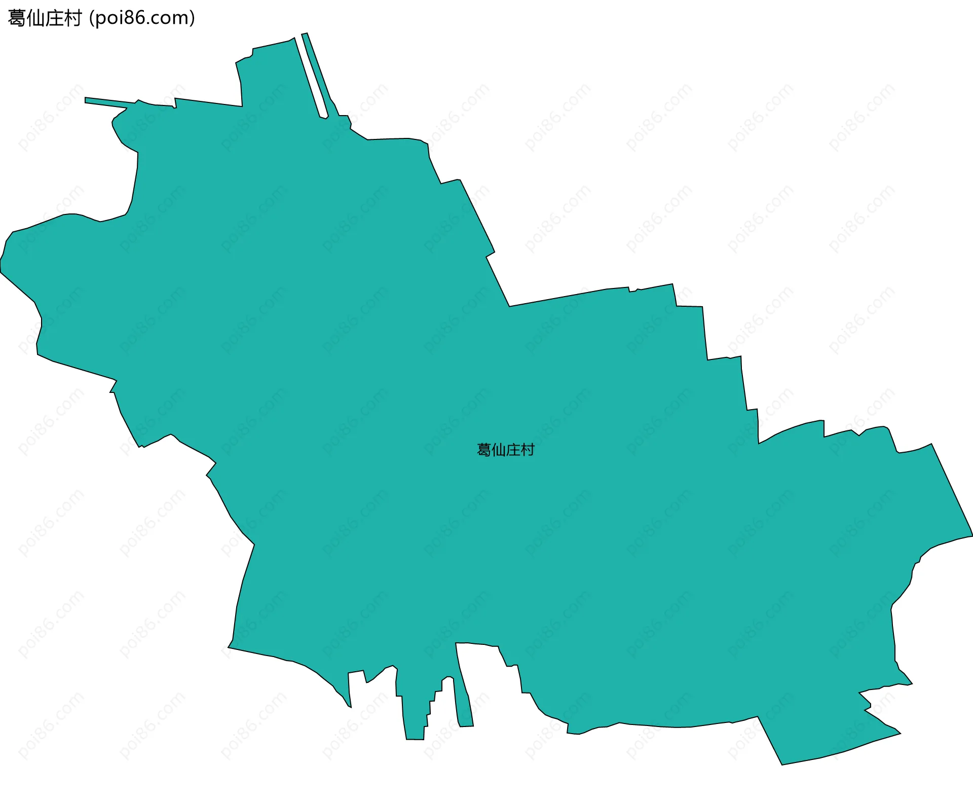 葛仙庄村边界地图