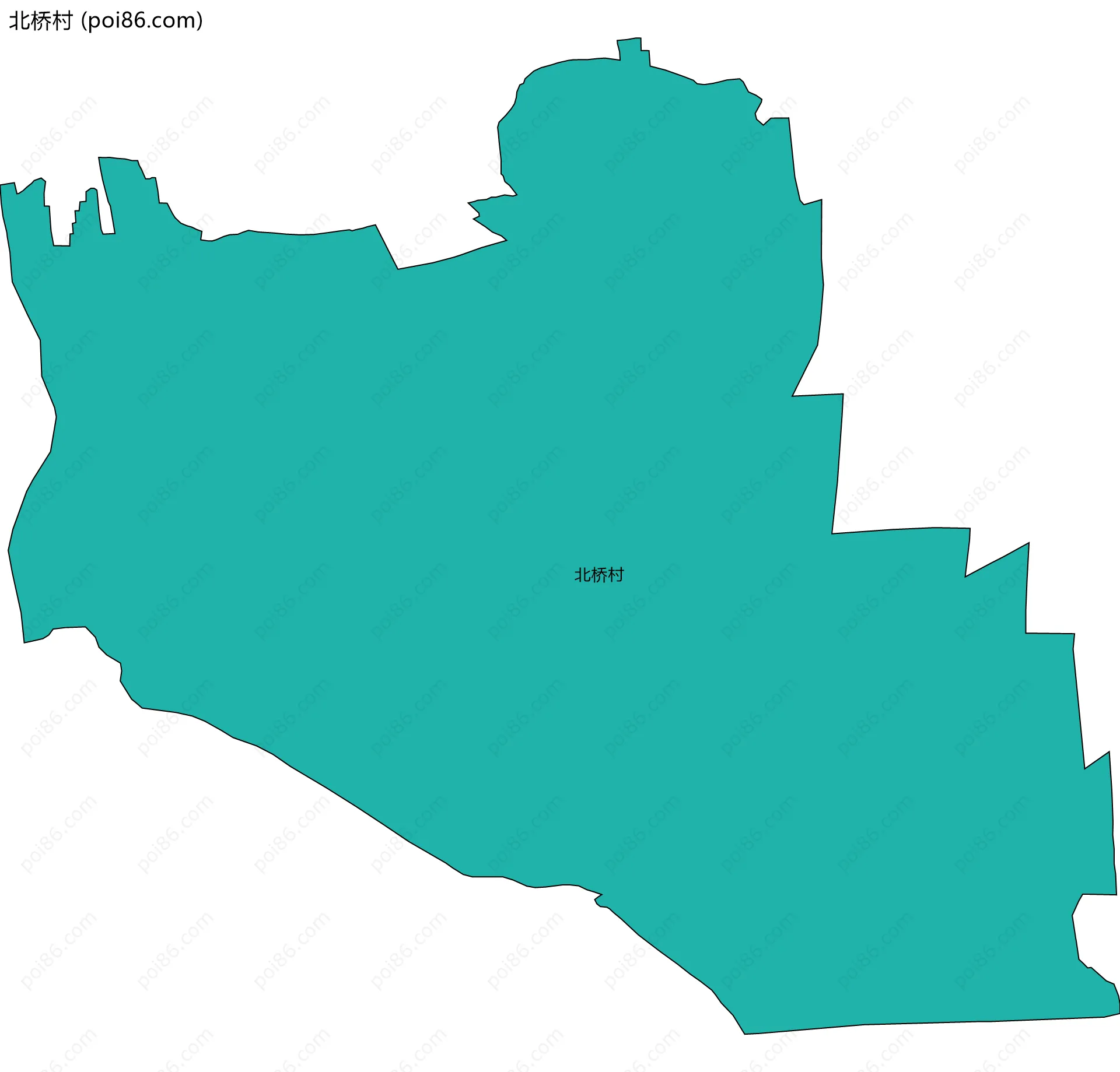北桥村边界地图