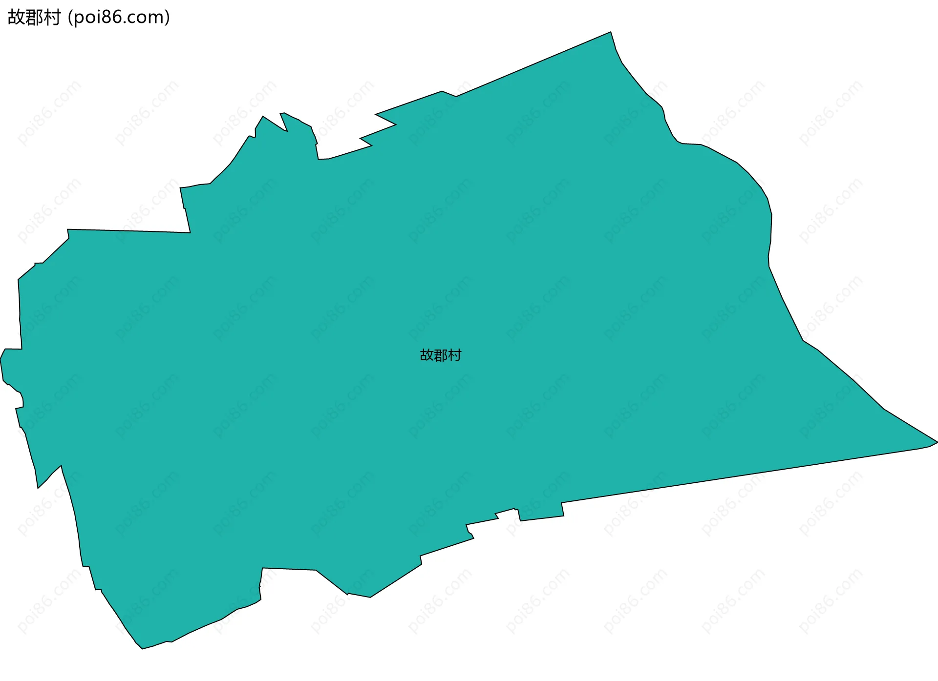 故郡村边界地图