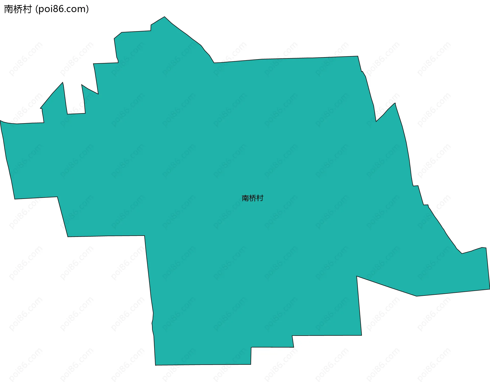 南桥村边界地图