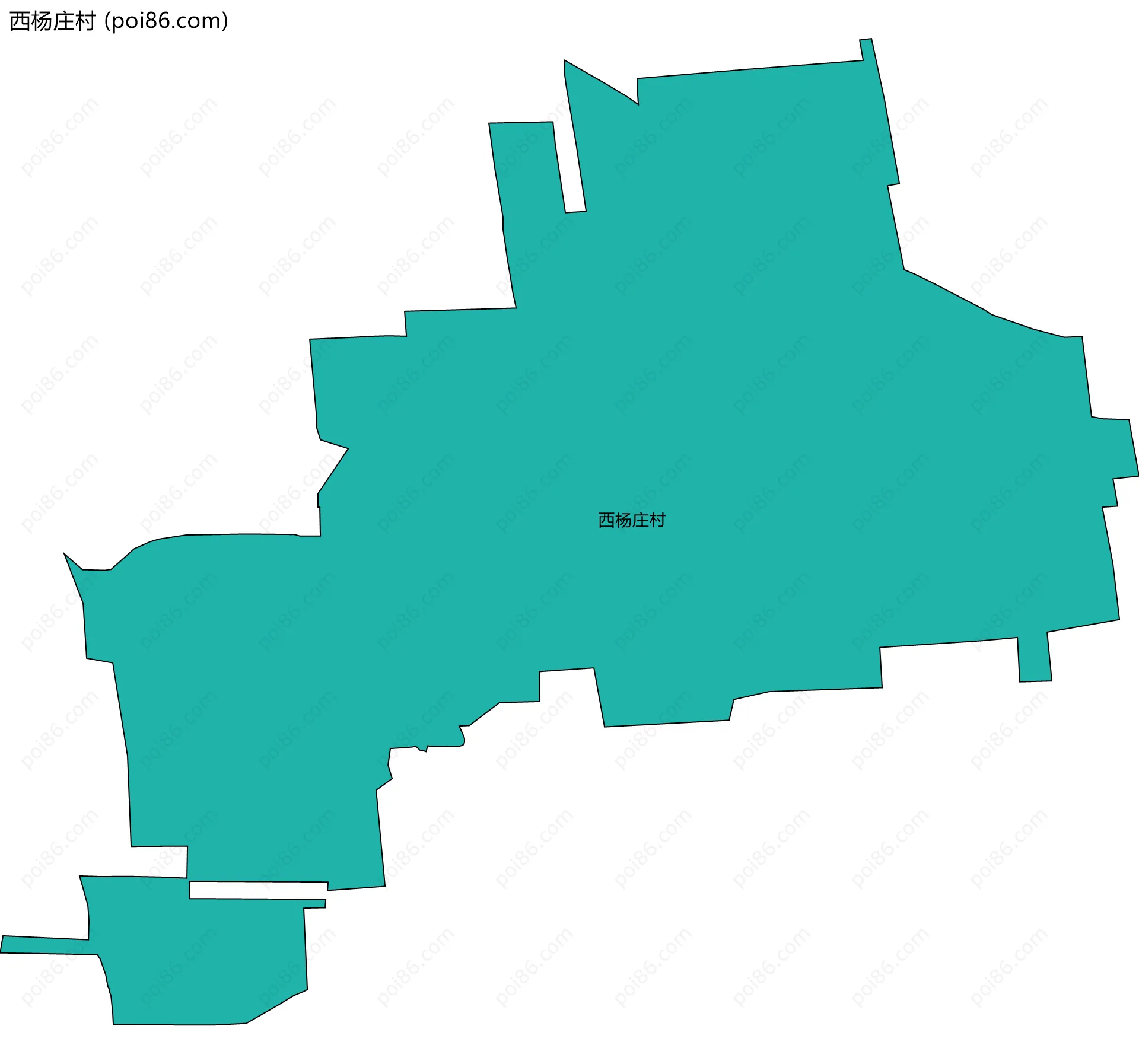 西杨庄村边界地图
