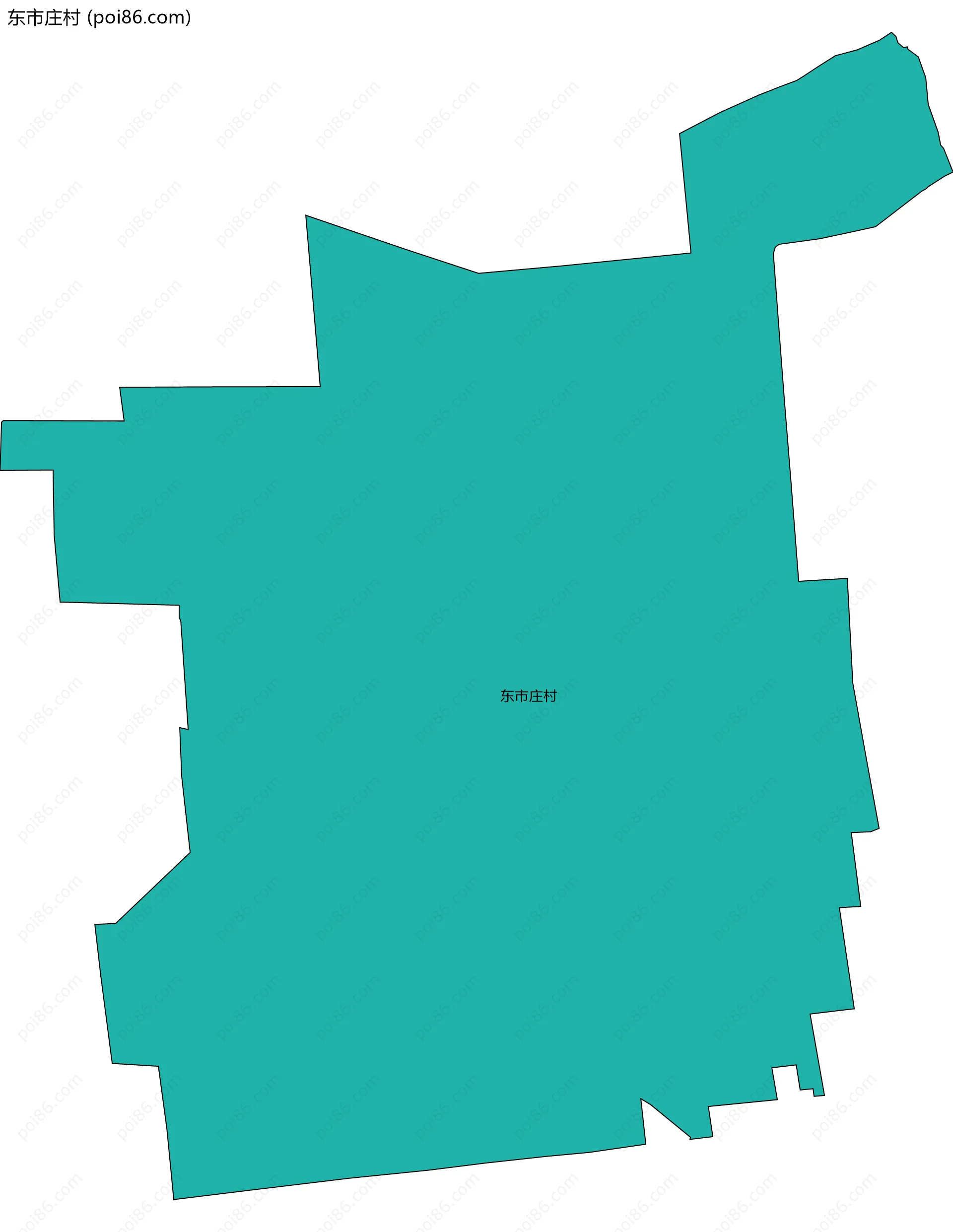 东市庄村边界地图