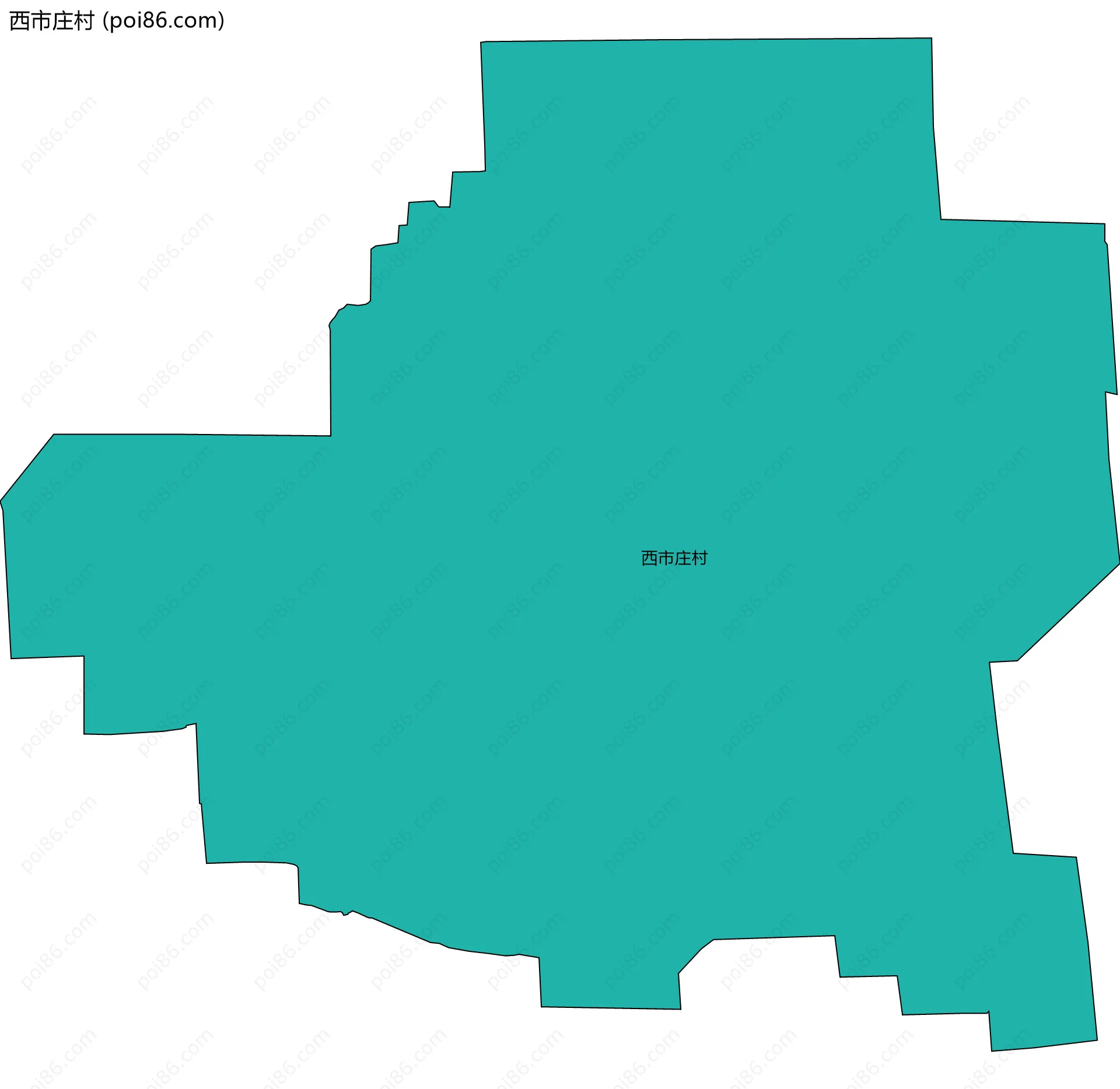 西市庄村边界地图