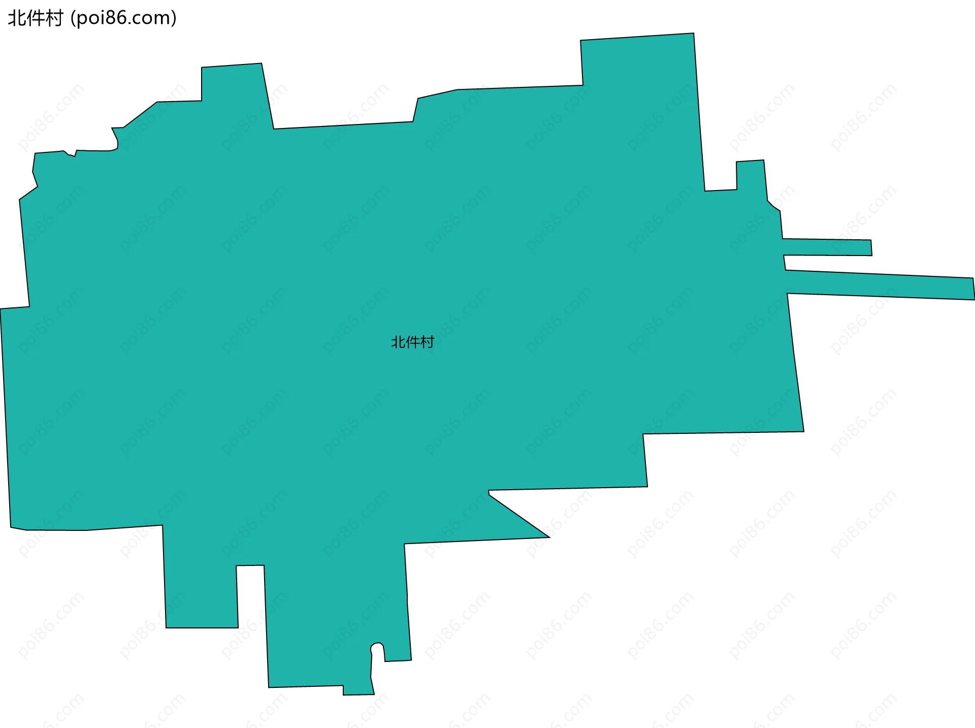 北件村边界地图