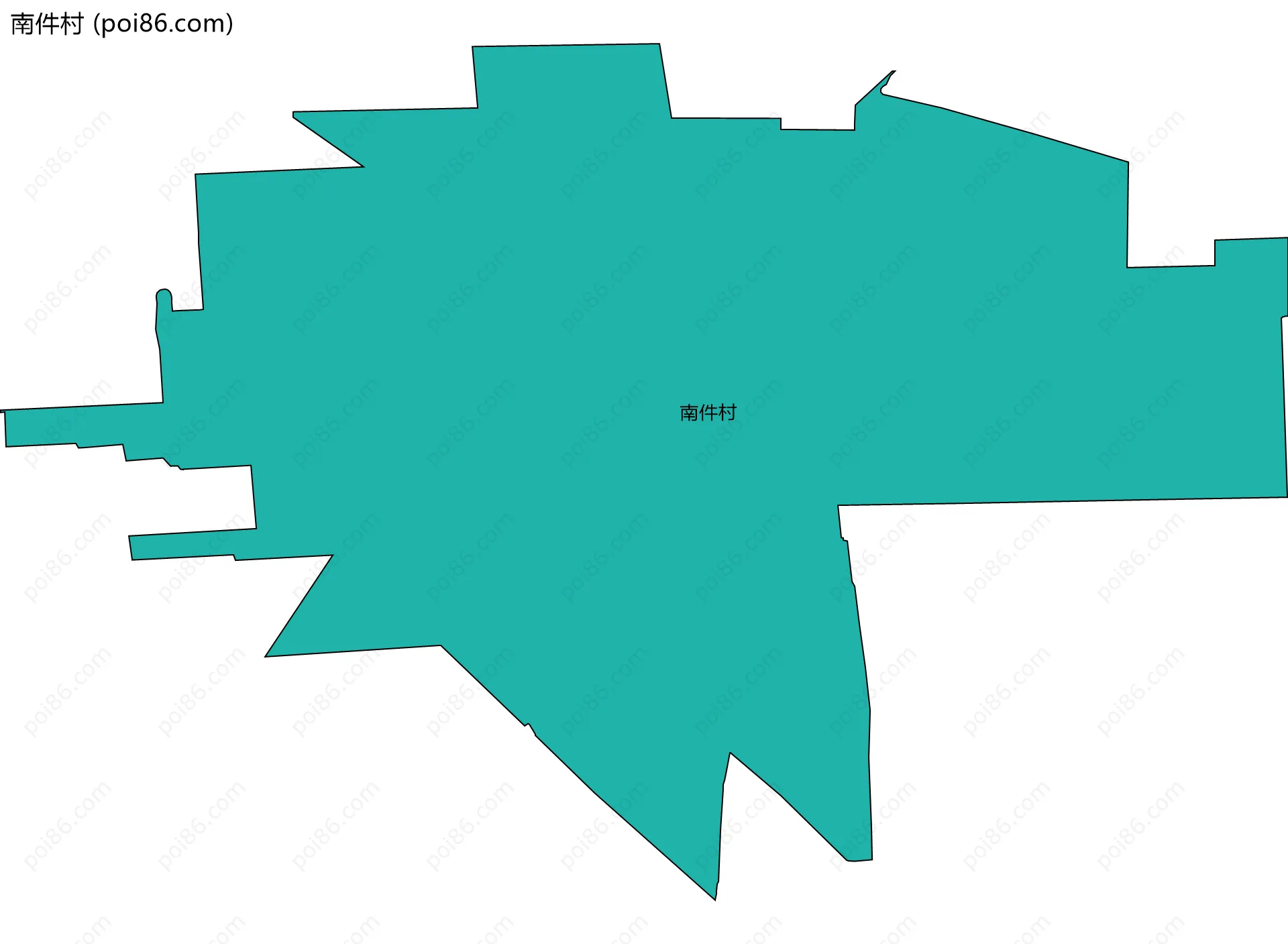 南件村边界地图
