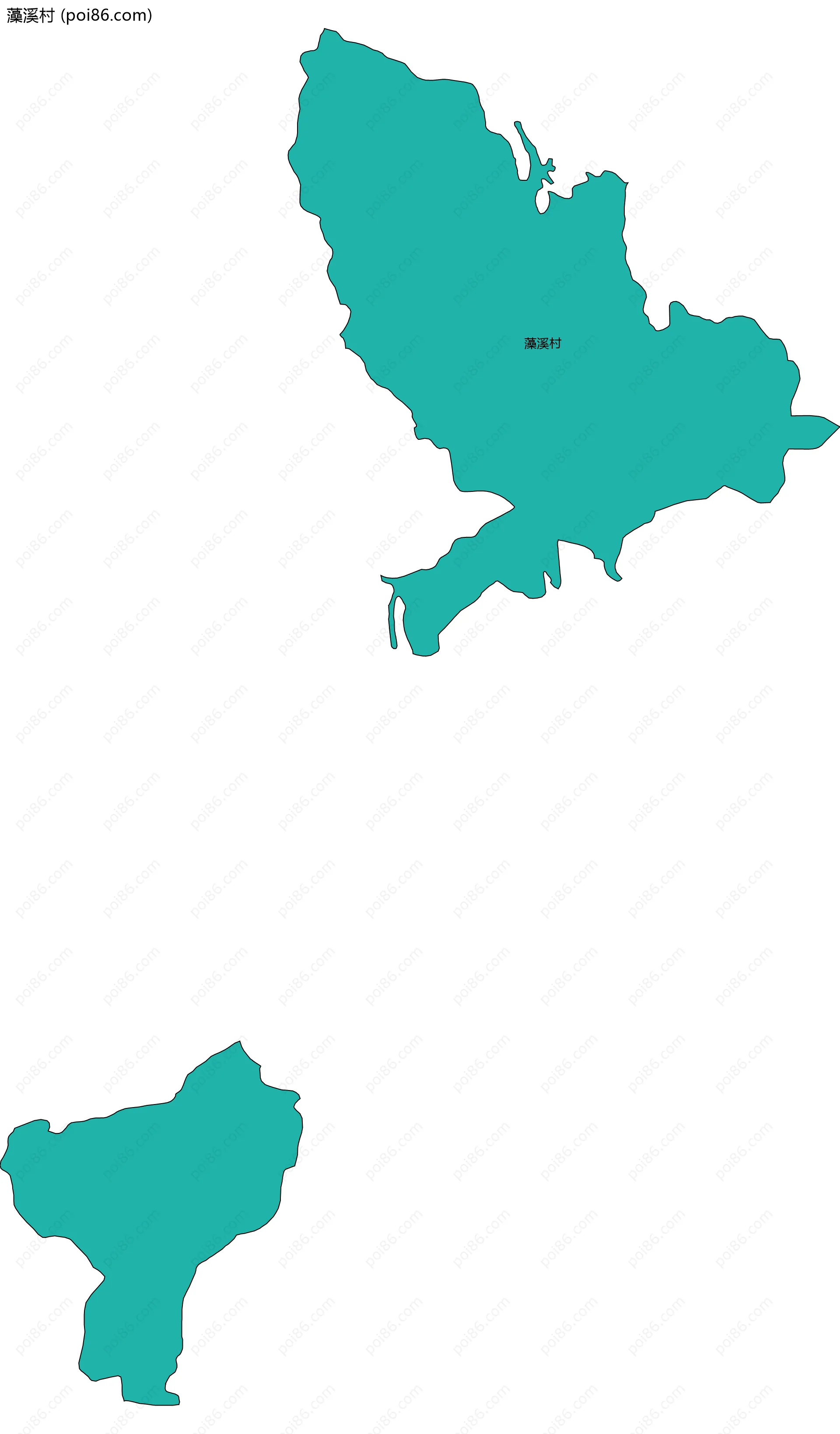 藻溪村边界地图