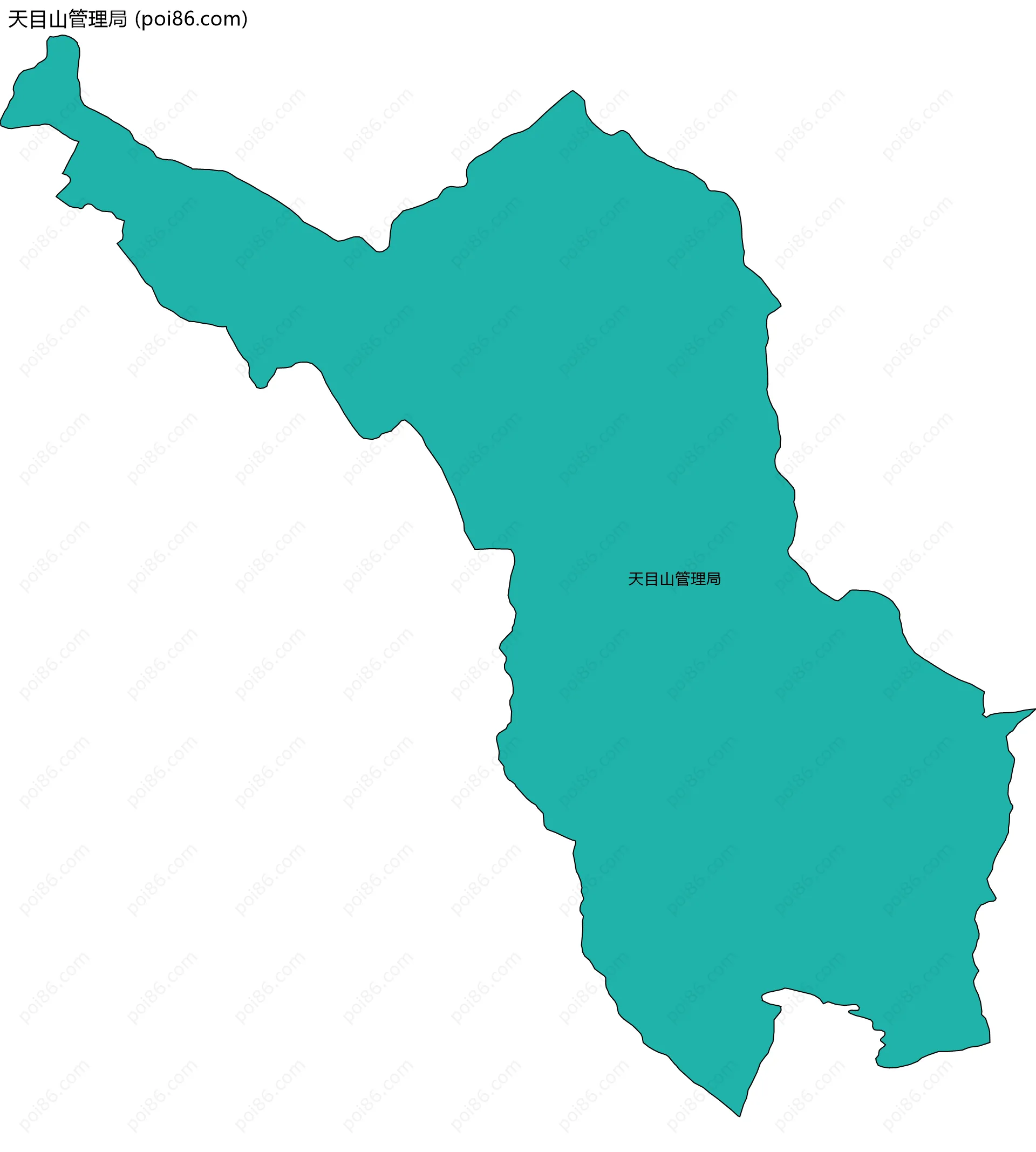 天目山管理局边界地图