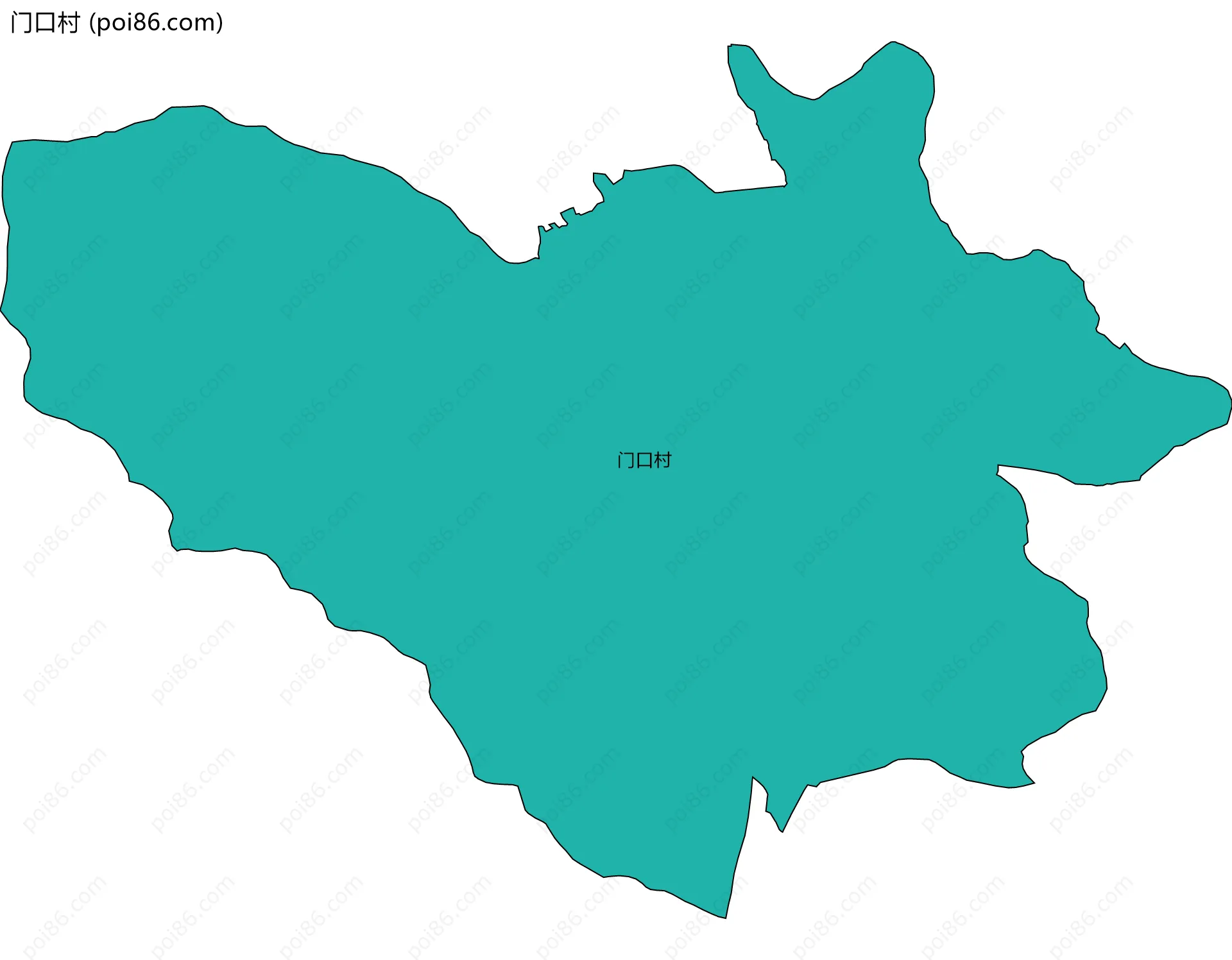 门口村边界地图