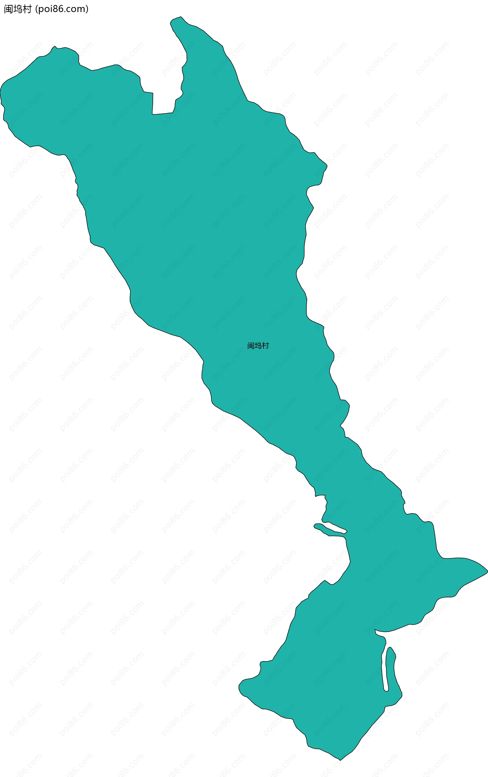 闽坞村边界地图