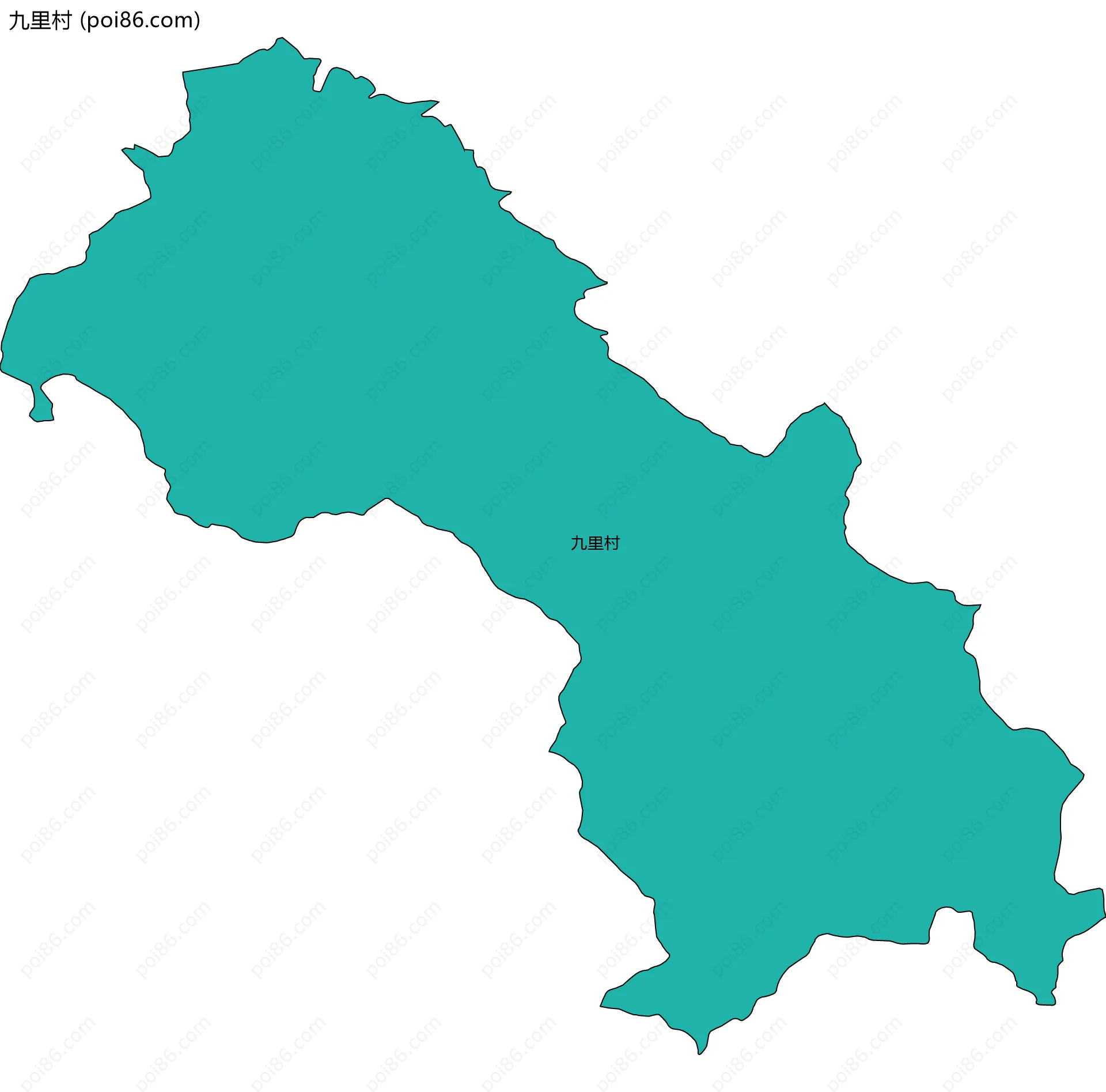 九里村边界地图