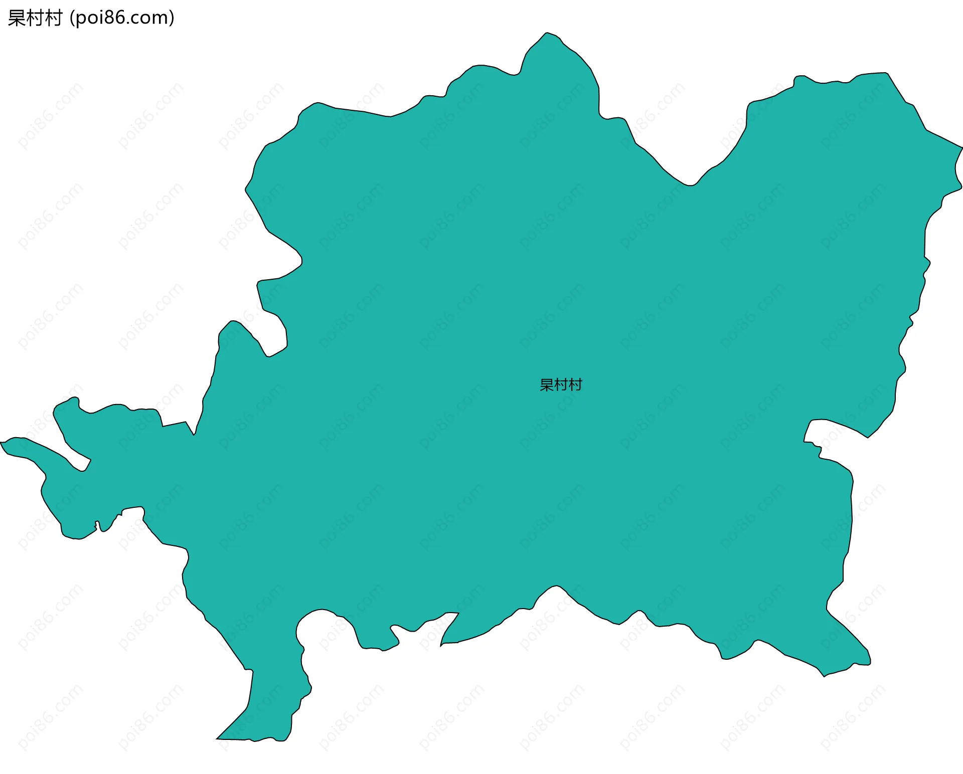 杲村村边界地图