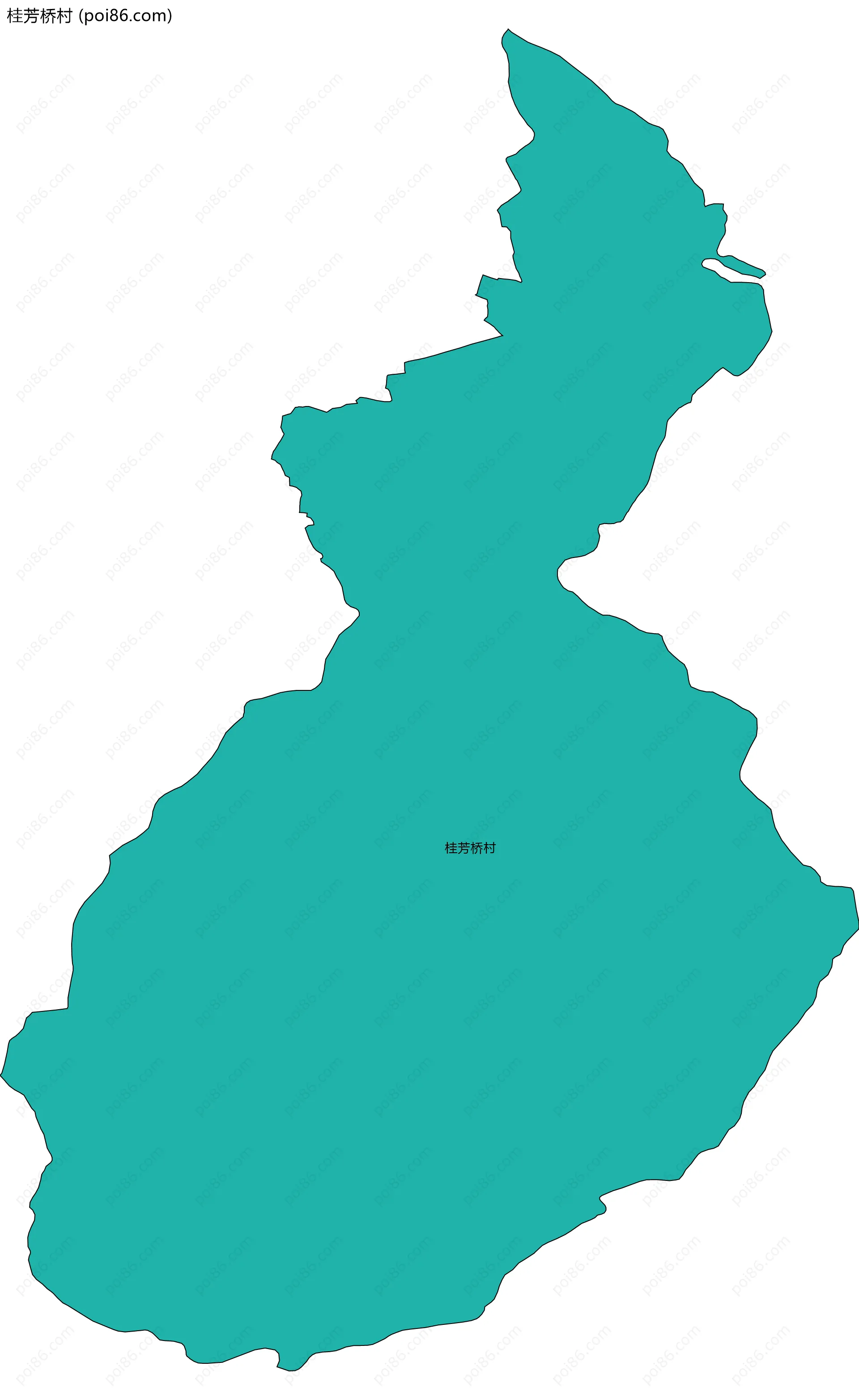 桂芳桥村边界地图