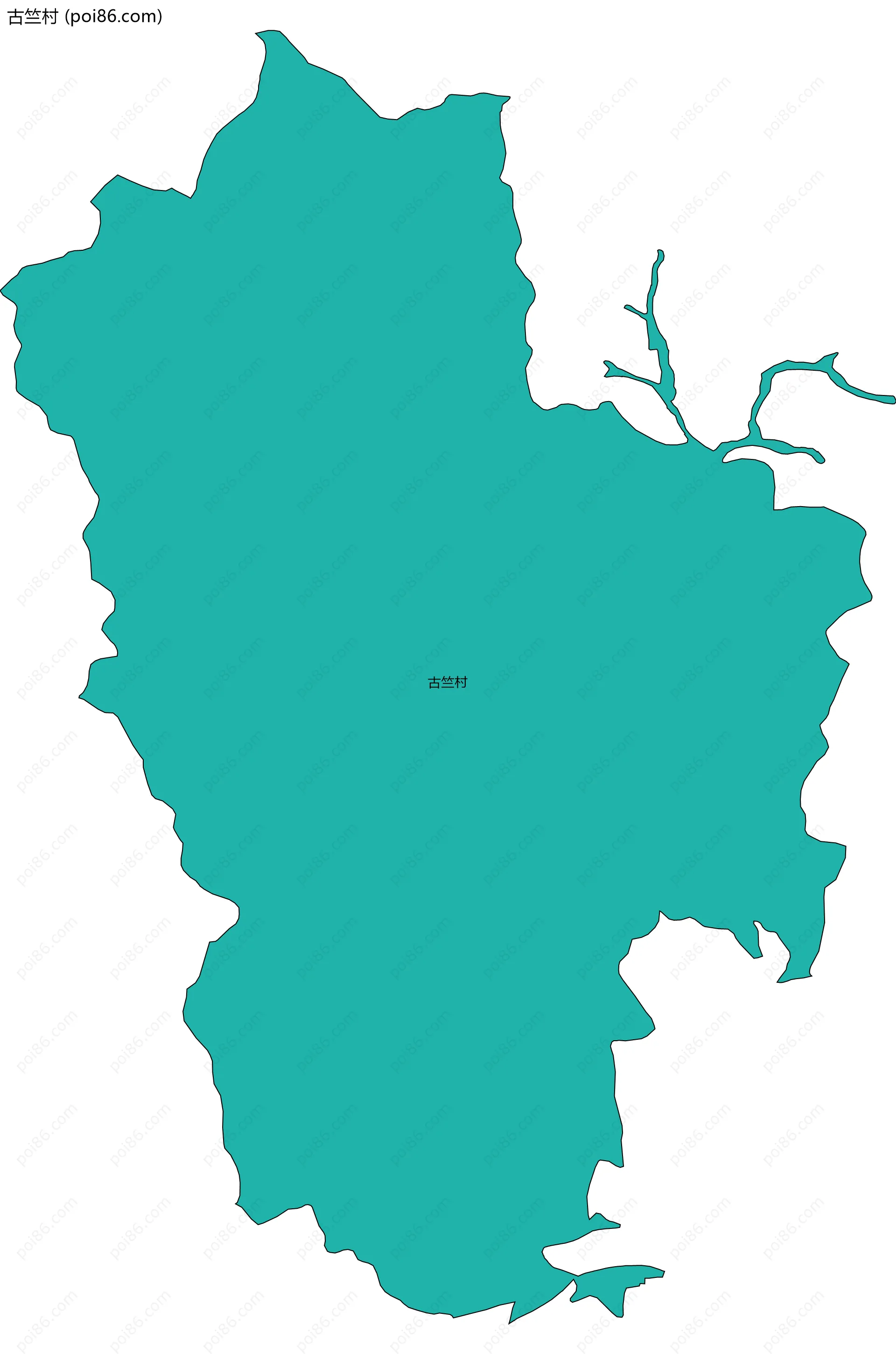 古竺村边界地图