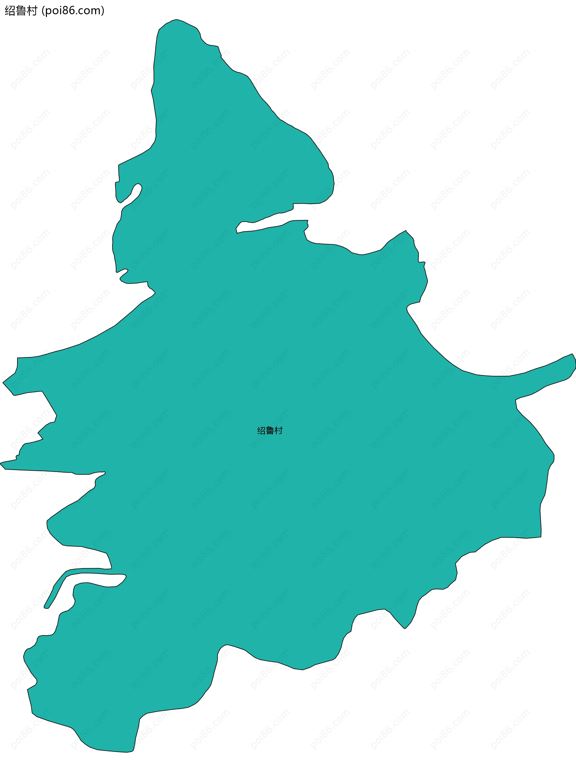 绍鲁村边界地图