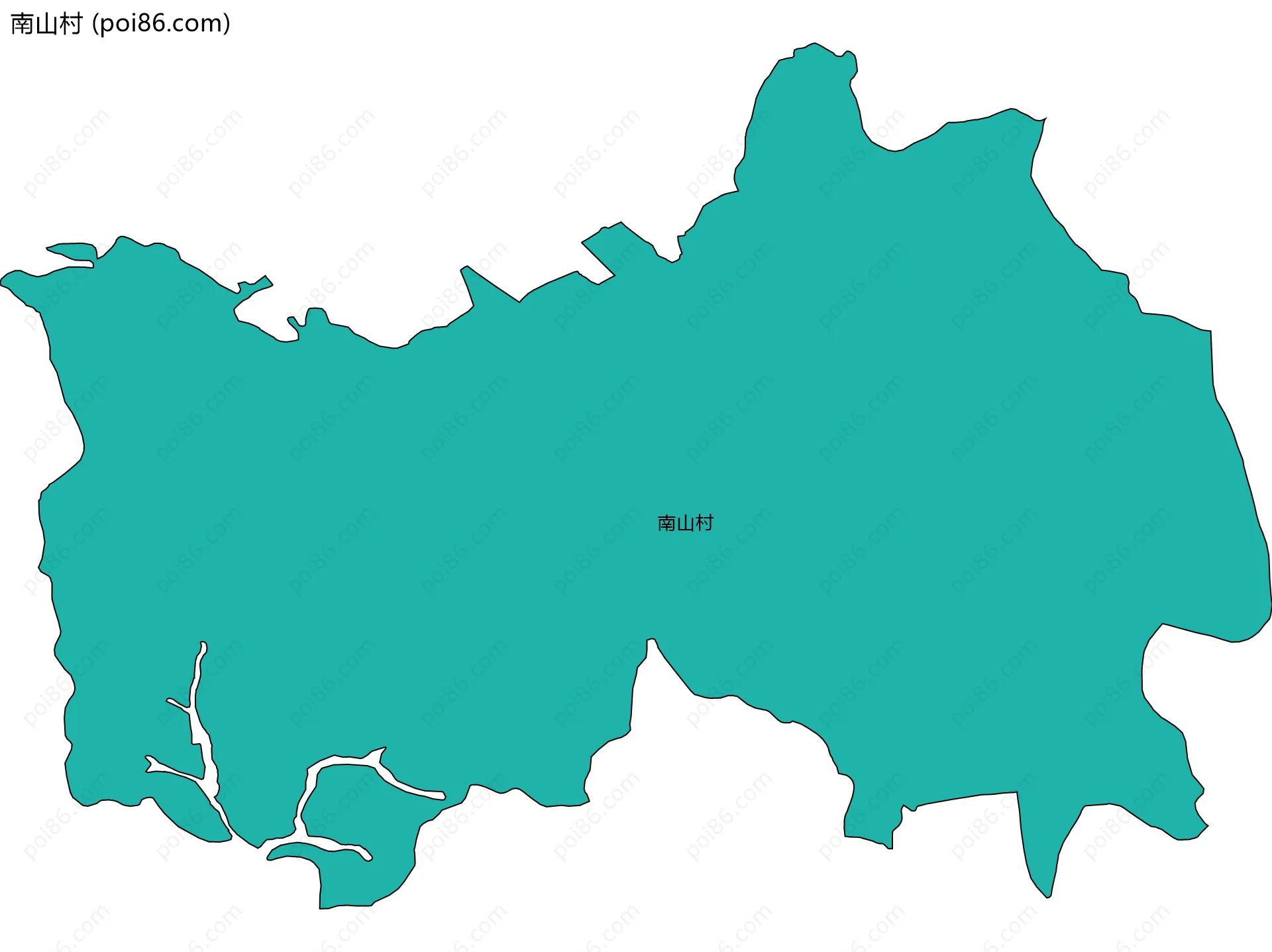 南山村边界地图