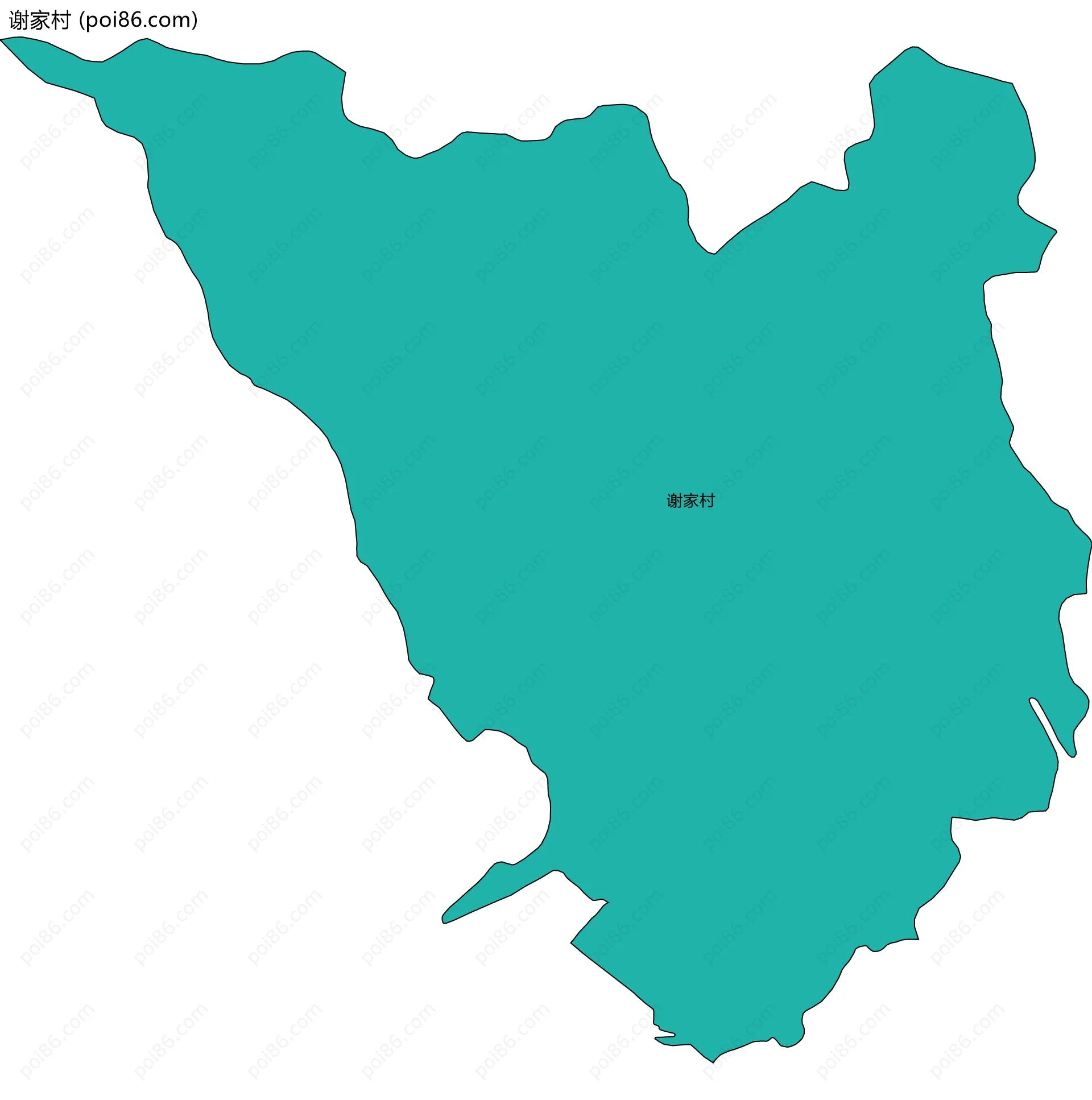 谢家村边界地图