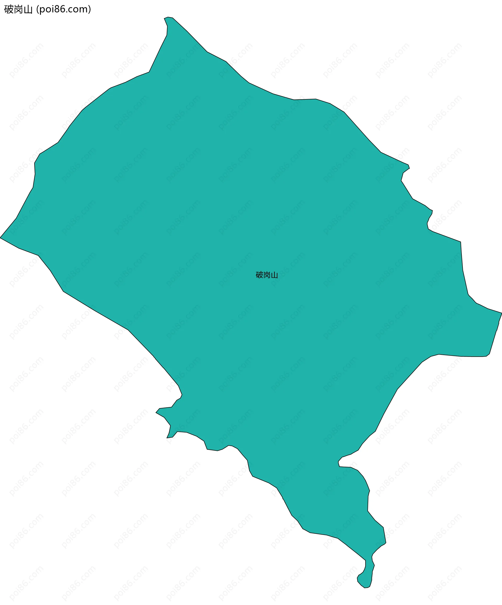 破岗山边界地图