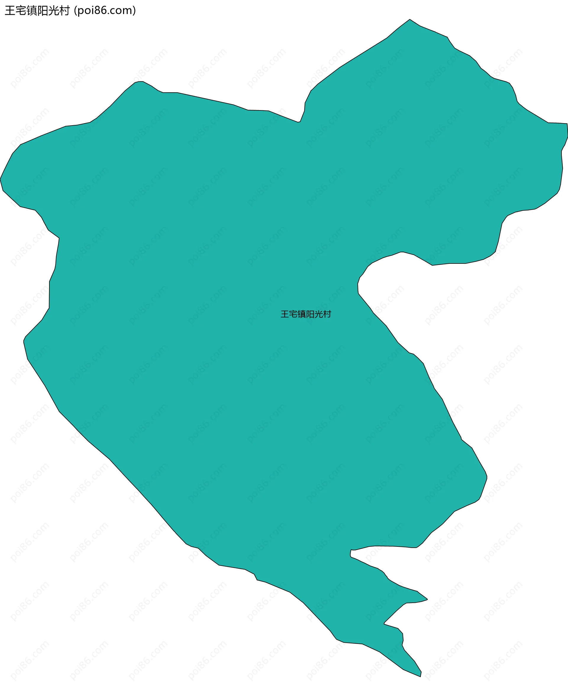 王宅镇阳光村边界地图