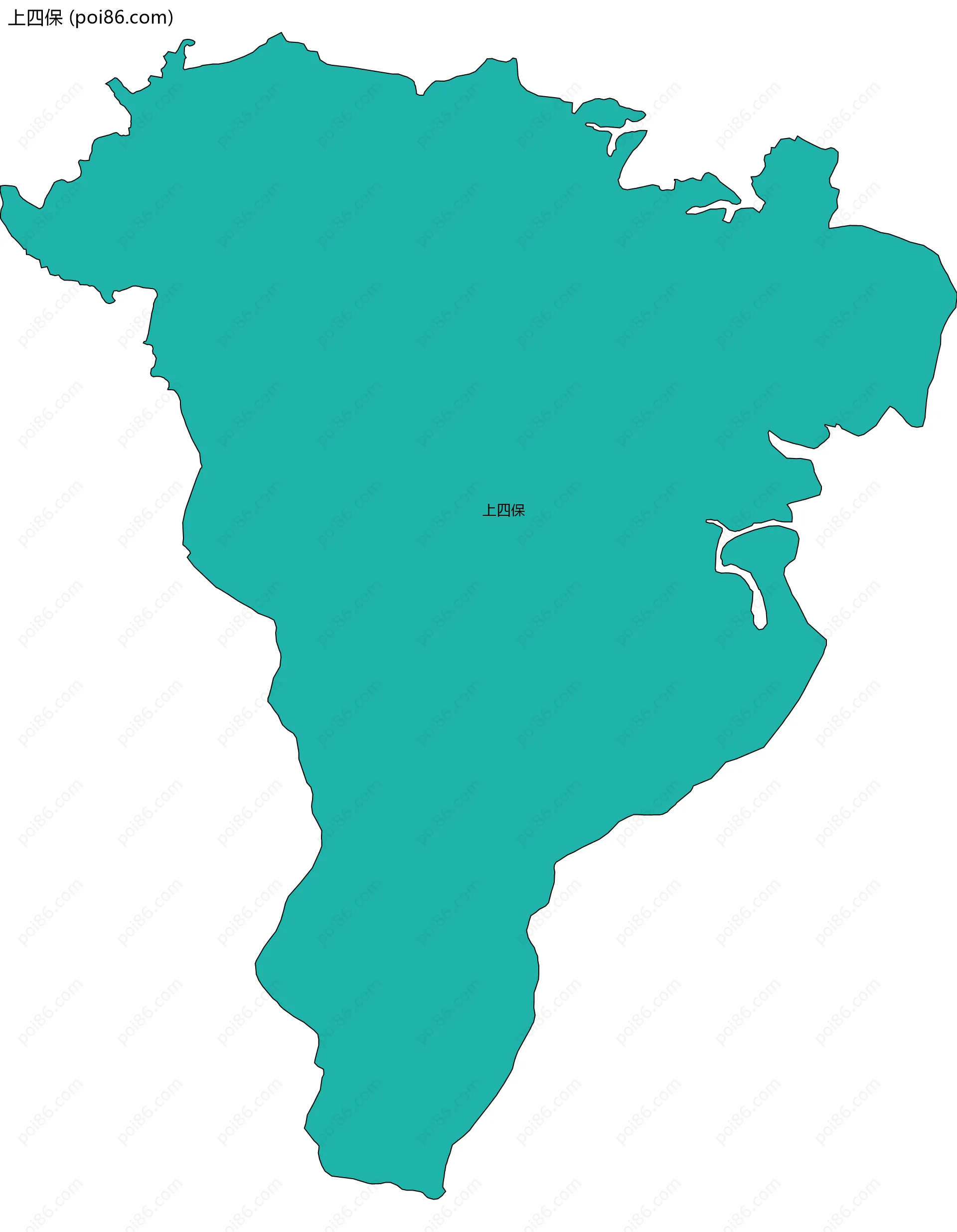 上四保边界地图