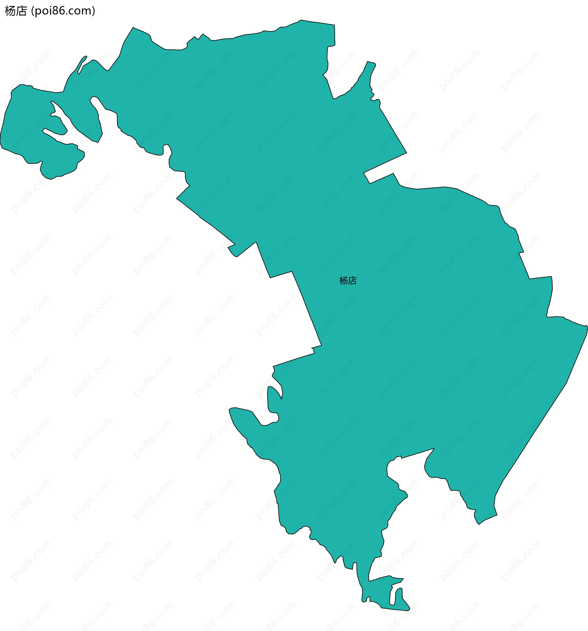 杨店边界地图