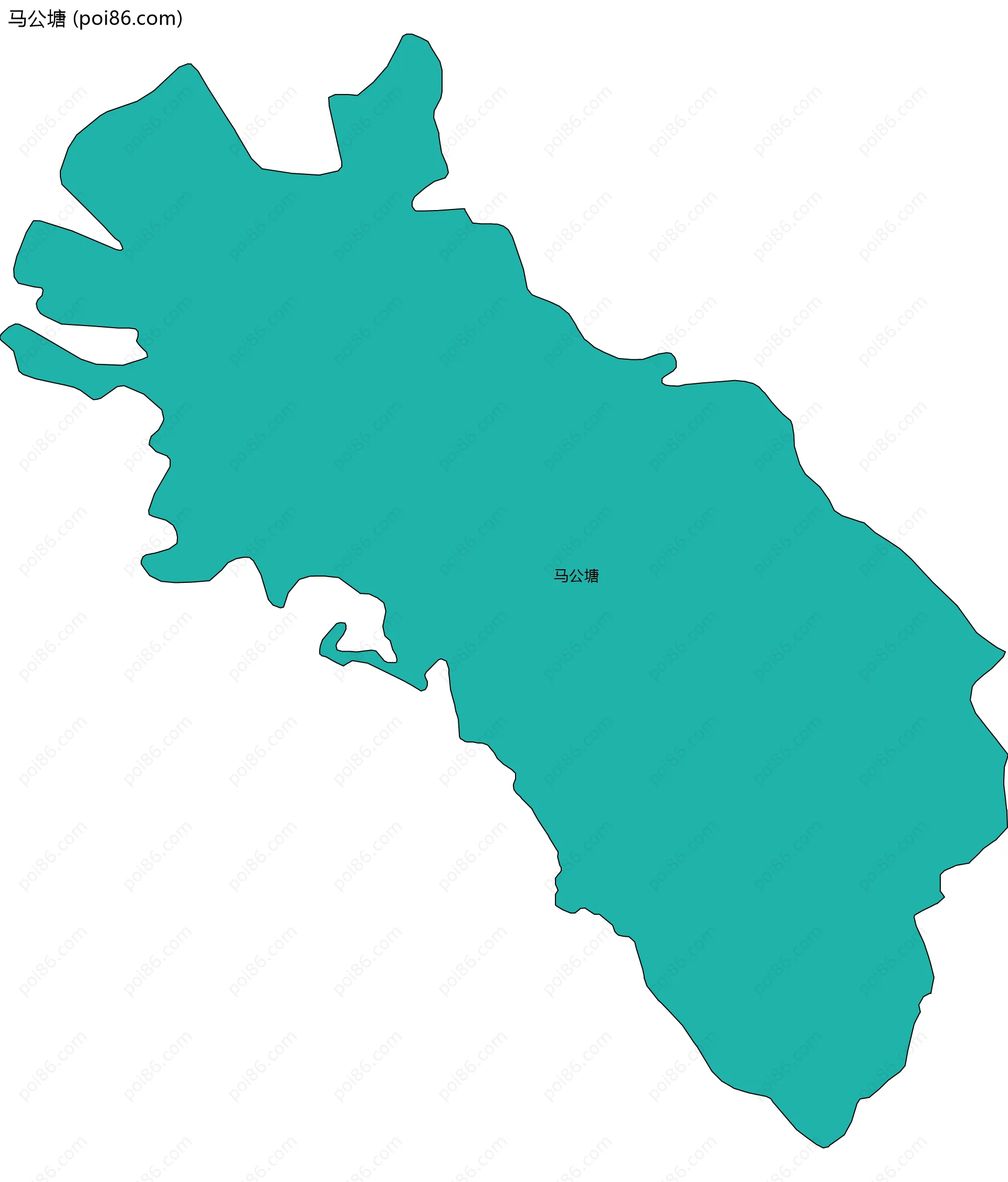 马公塘边界地图