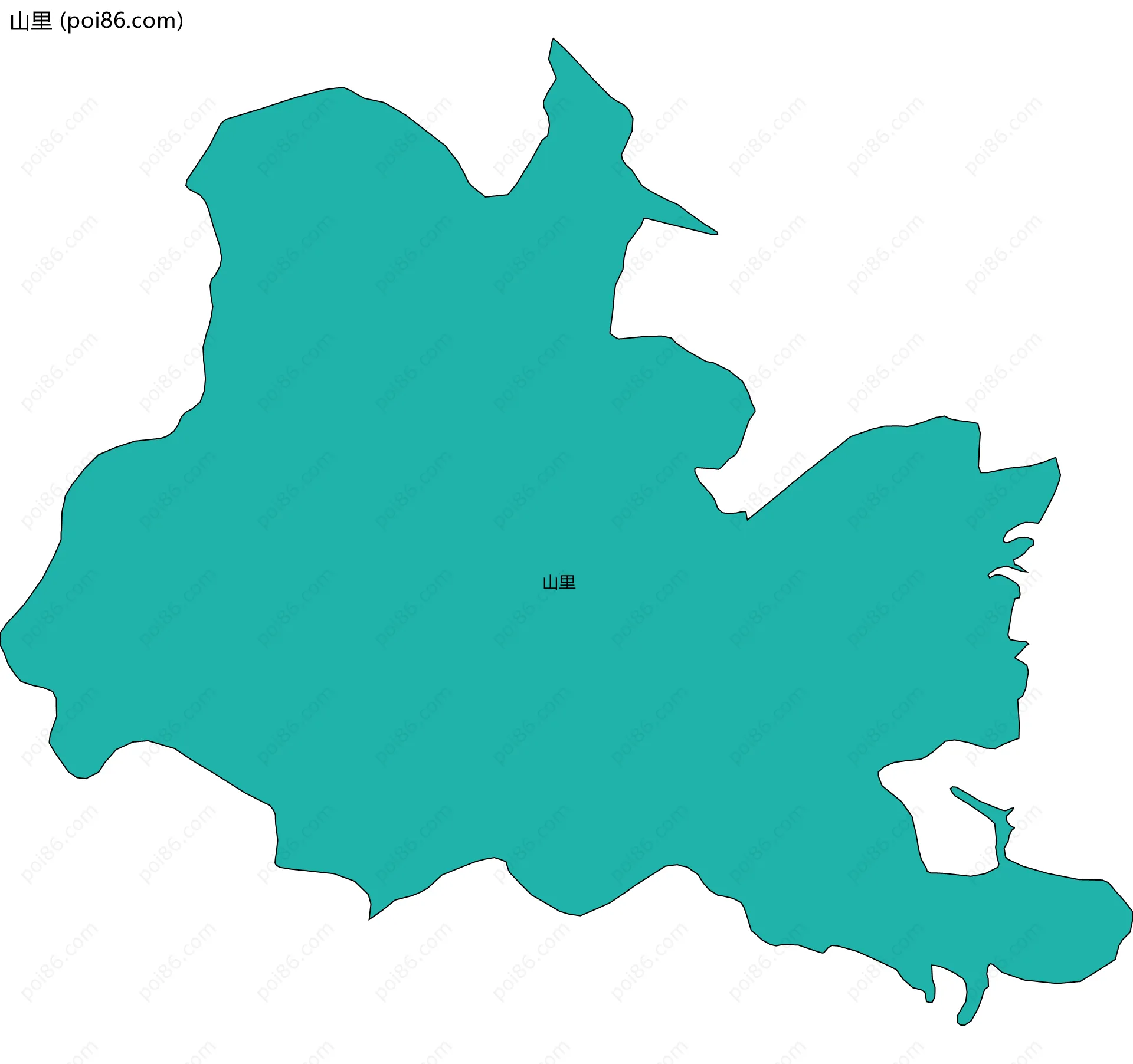 山里边界地图