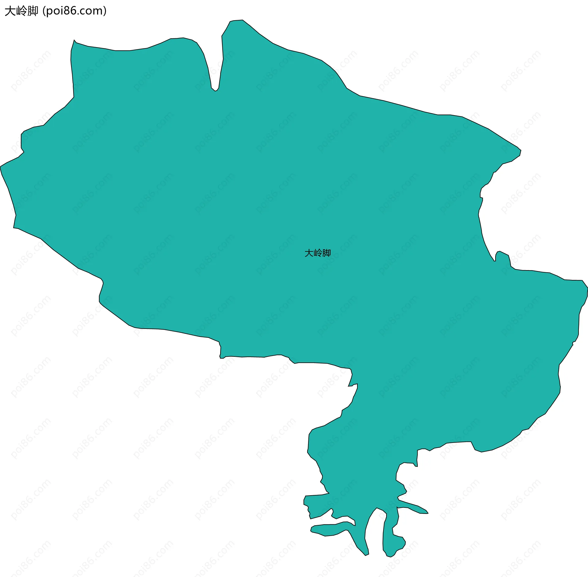 大岭脚边界地图