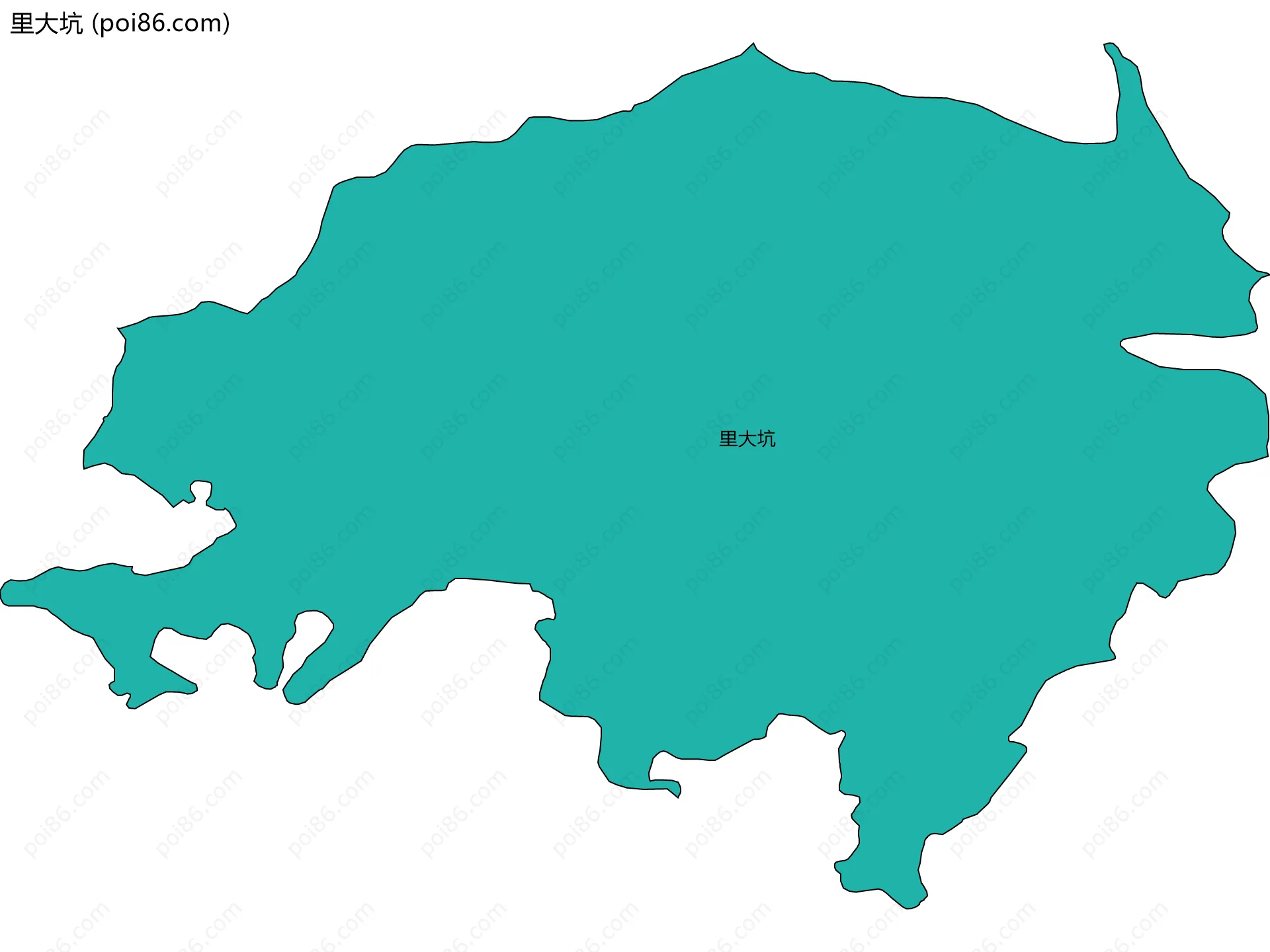 里大坑边界地图