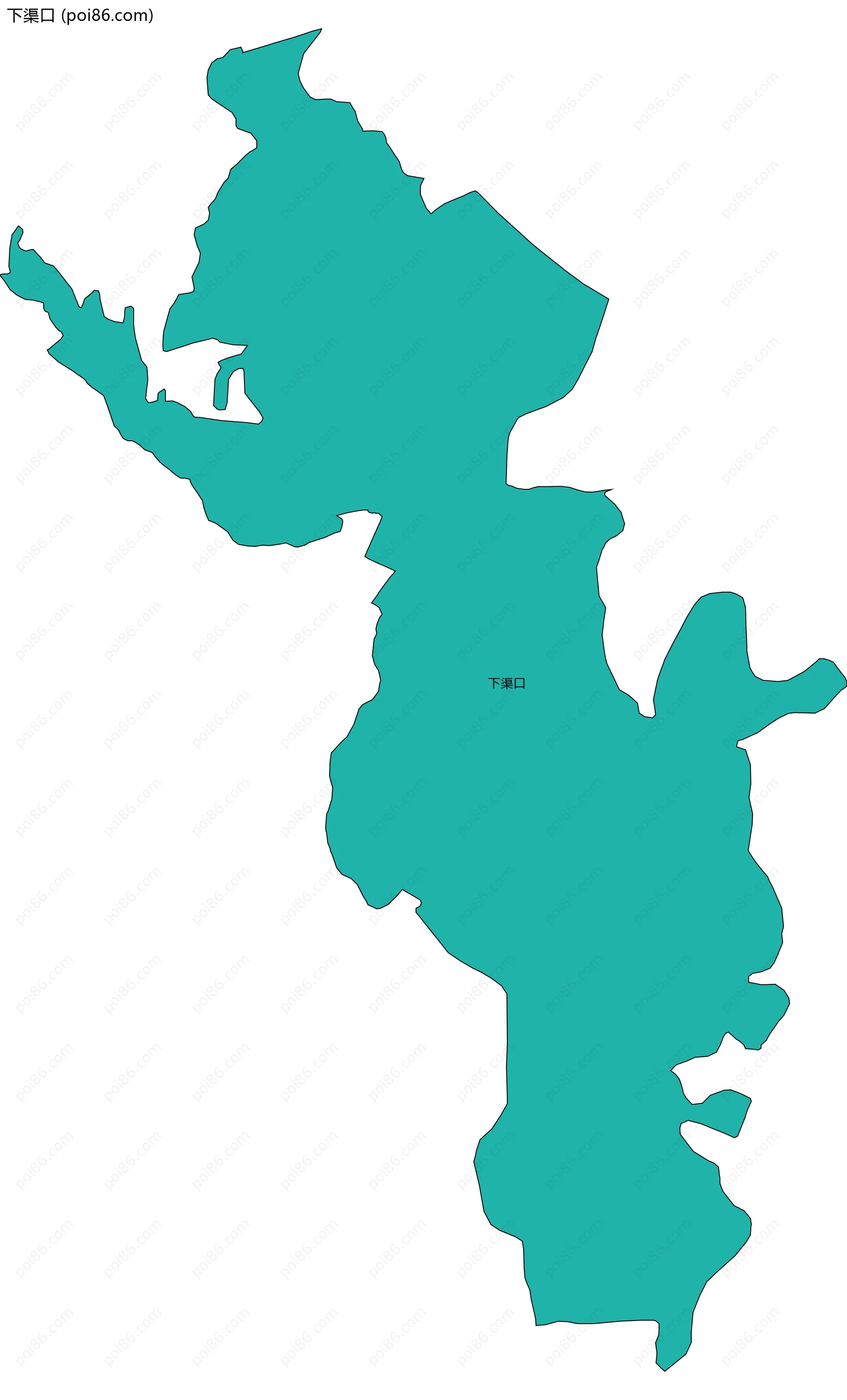 下渠口边界地图