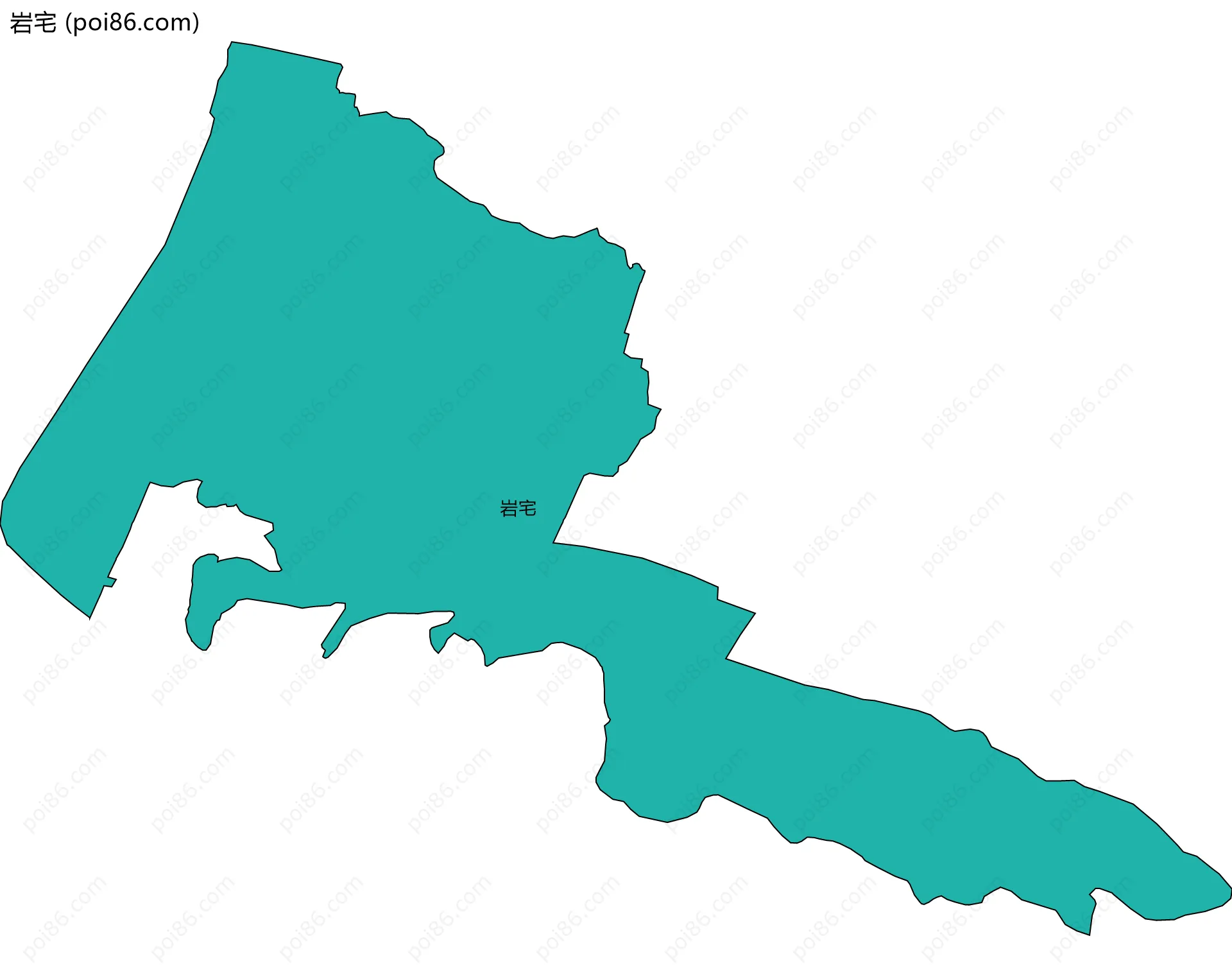 岩宅边界地图