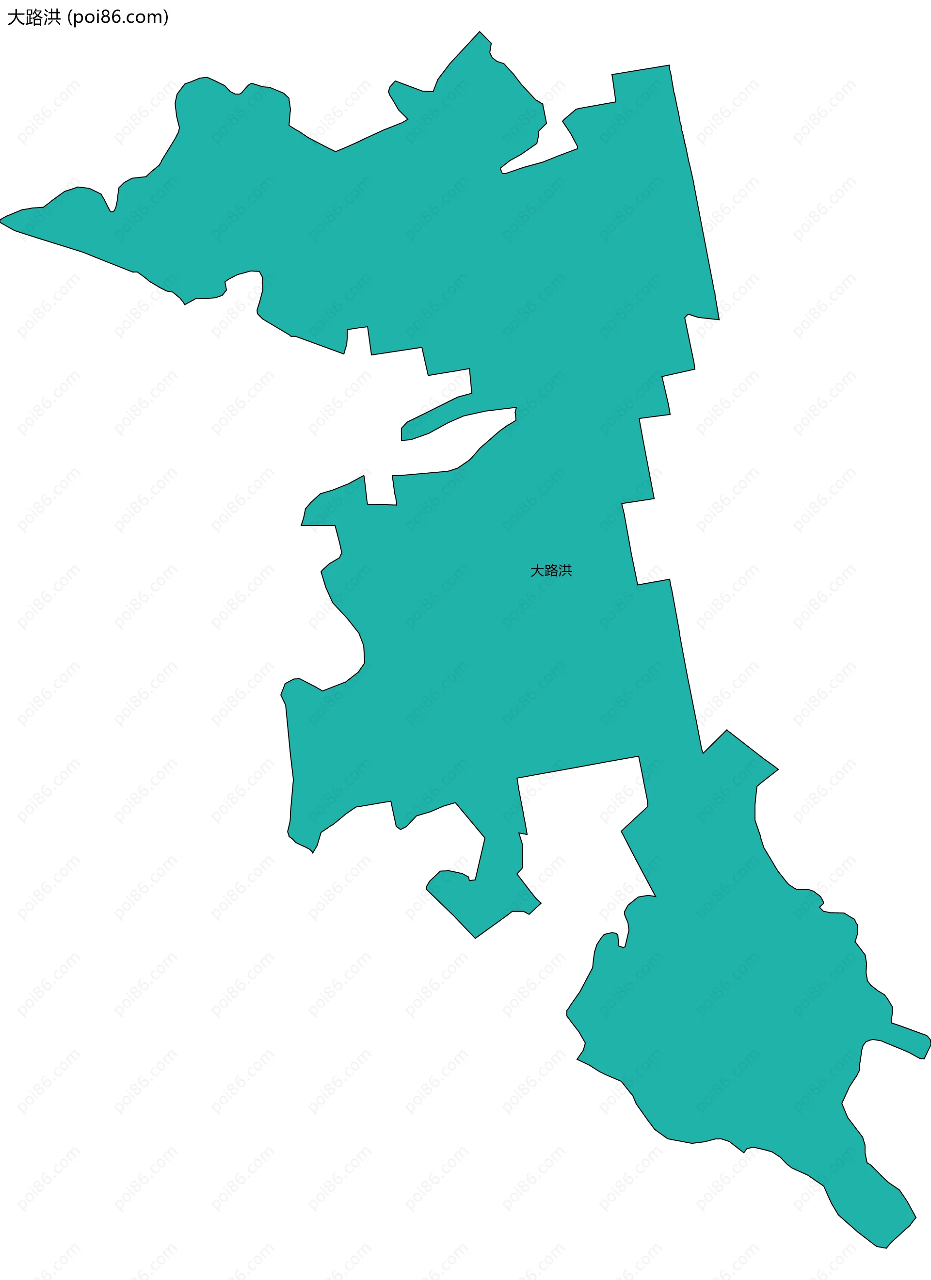 大路洪边界地图