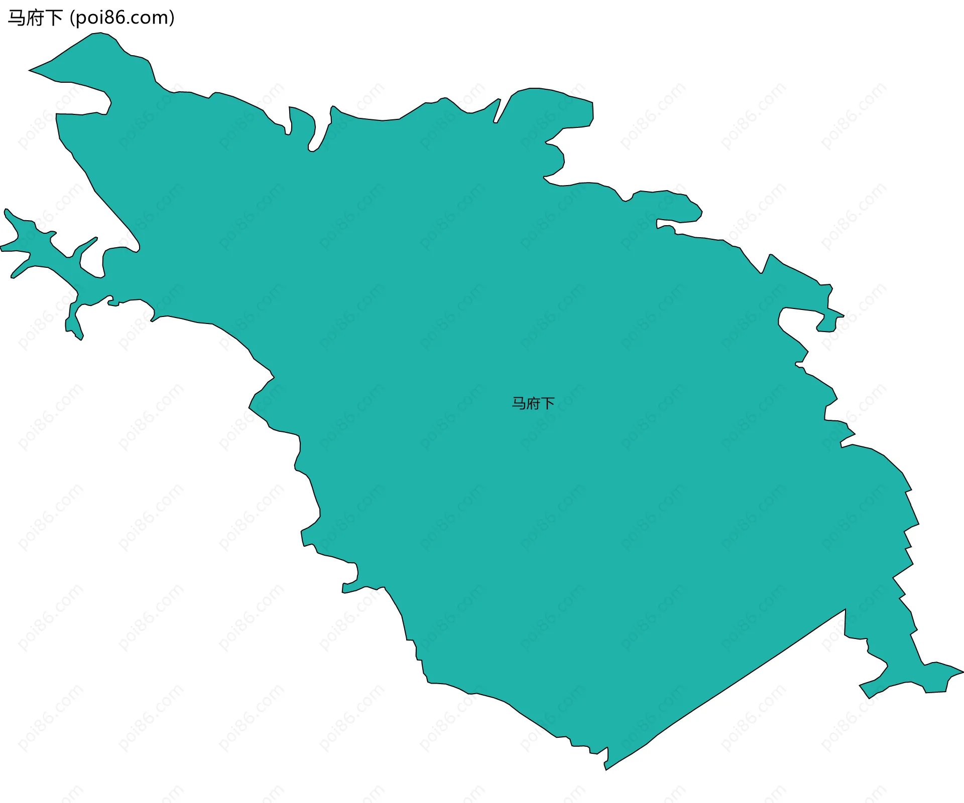 马府下边界地图